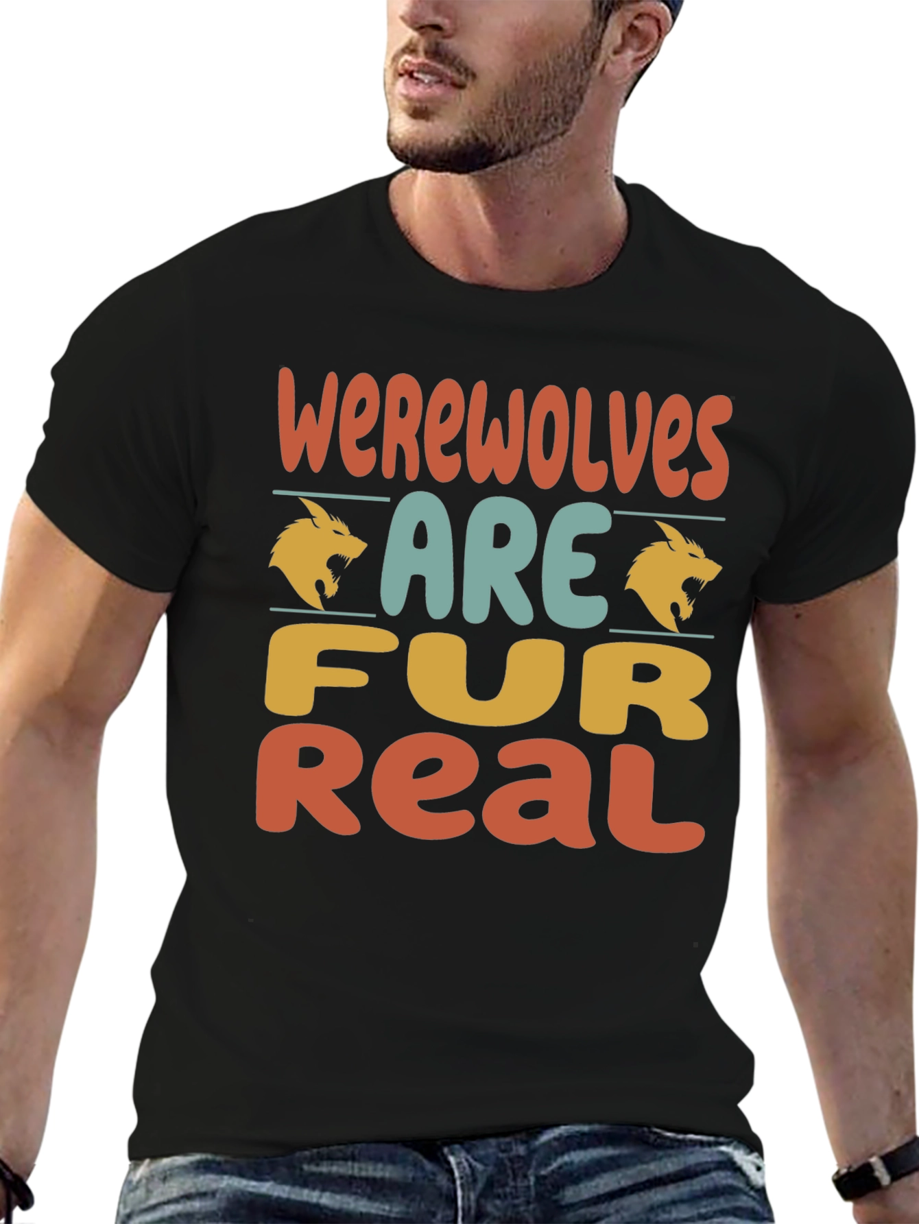 Werewolves Are Fur Real T-Shirt - Funny Graphic Tee