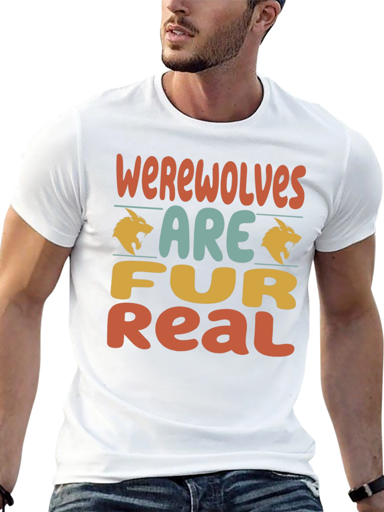 Werewolves Are Fur Real T-Shirt - Funny Graphic Tee