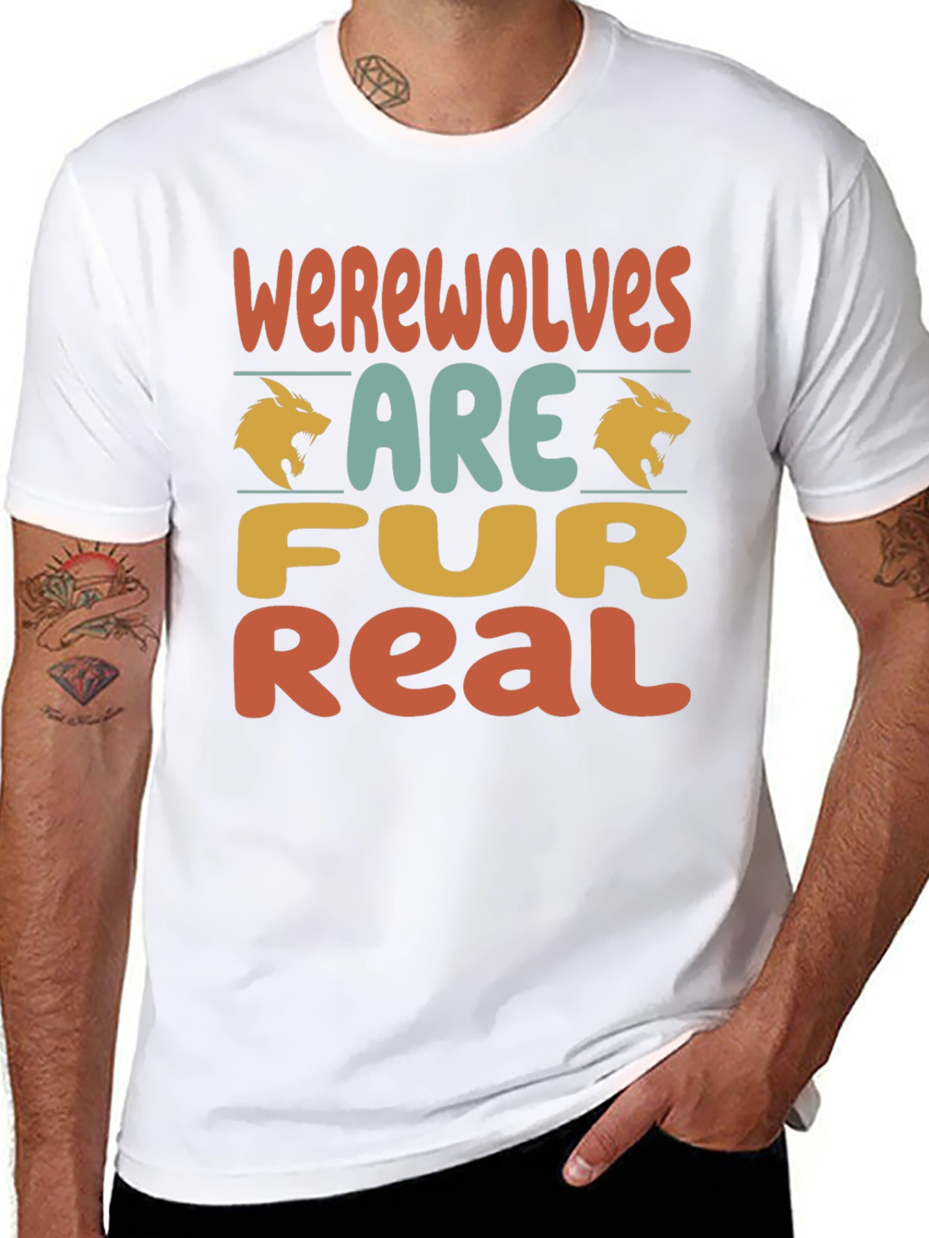 Werewolves Are Fur Real T-Shirt - Funny Graphic Tee