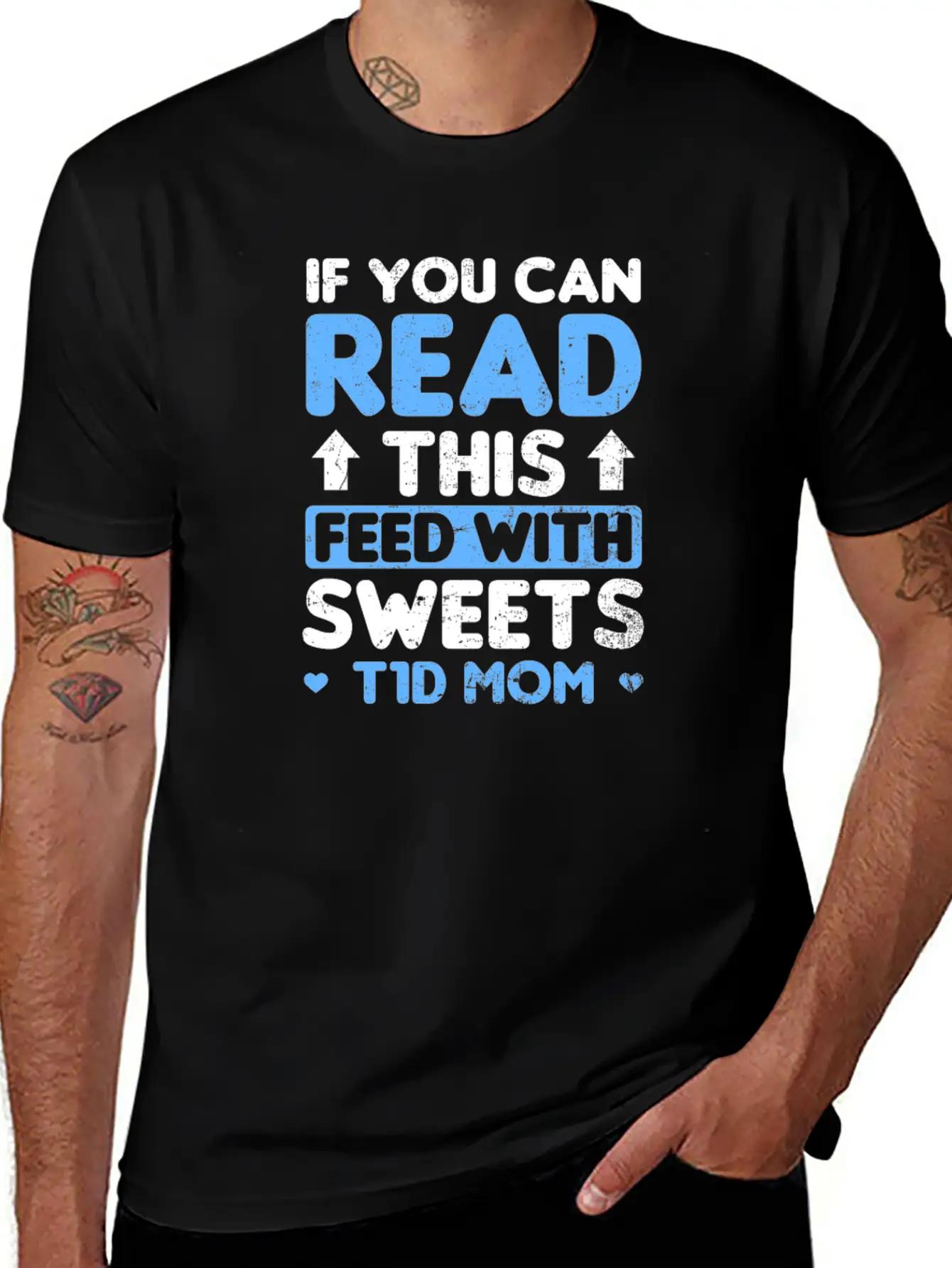 T1D Mom Feed With Sweets Gift Unisex Casual T-Shirt – Clean Design For Daily Comfort