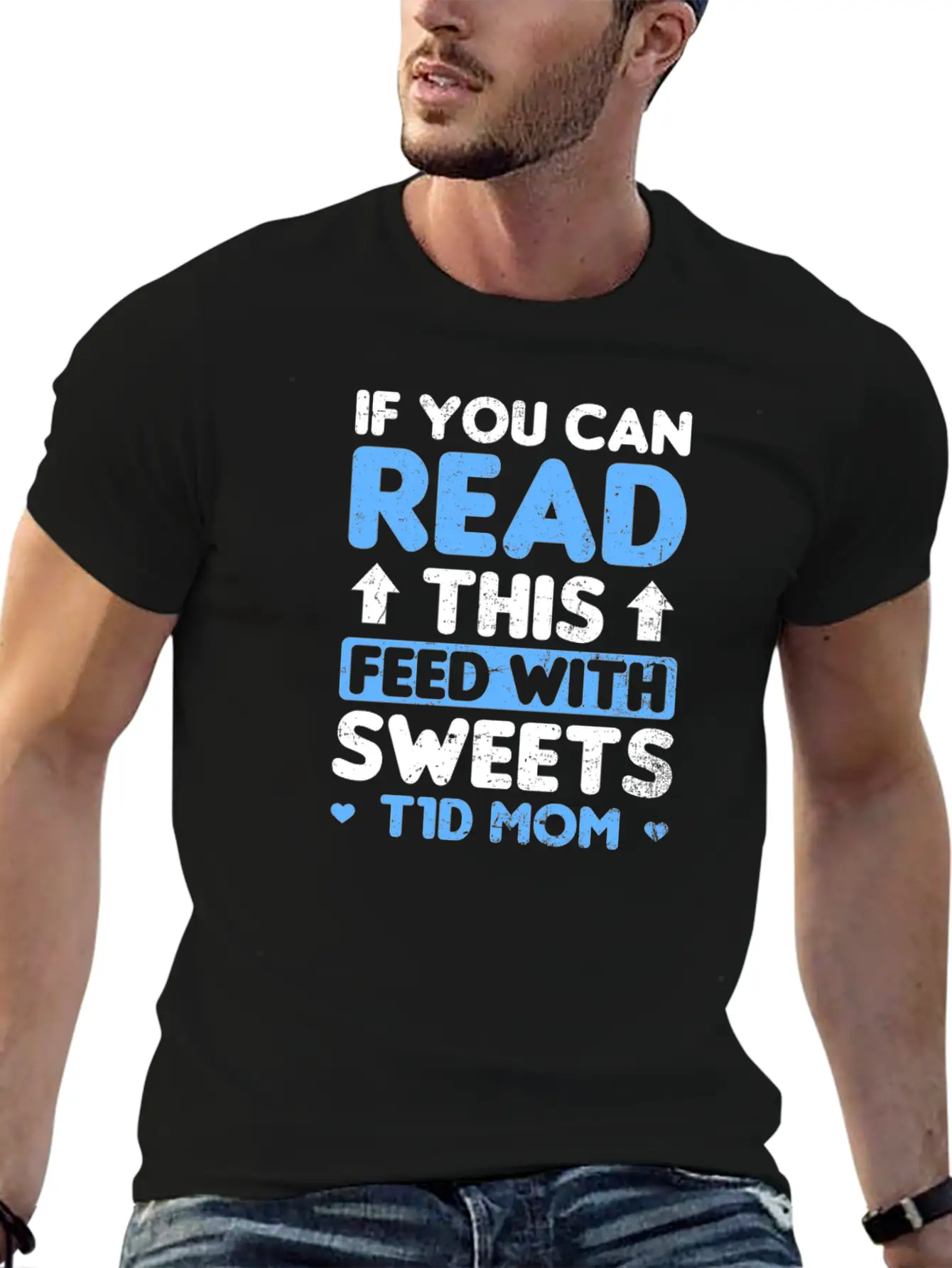 T1D Mom Feed With Sweets Gift Unisex Casual T-Shirt – Clean Design For Daily Comfort