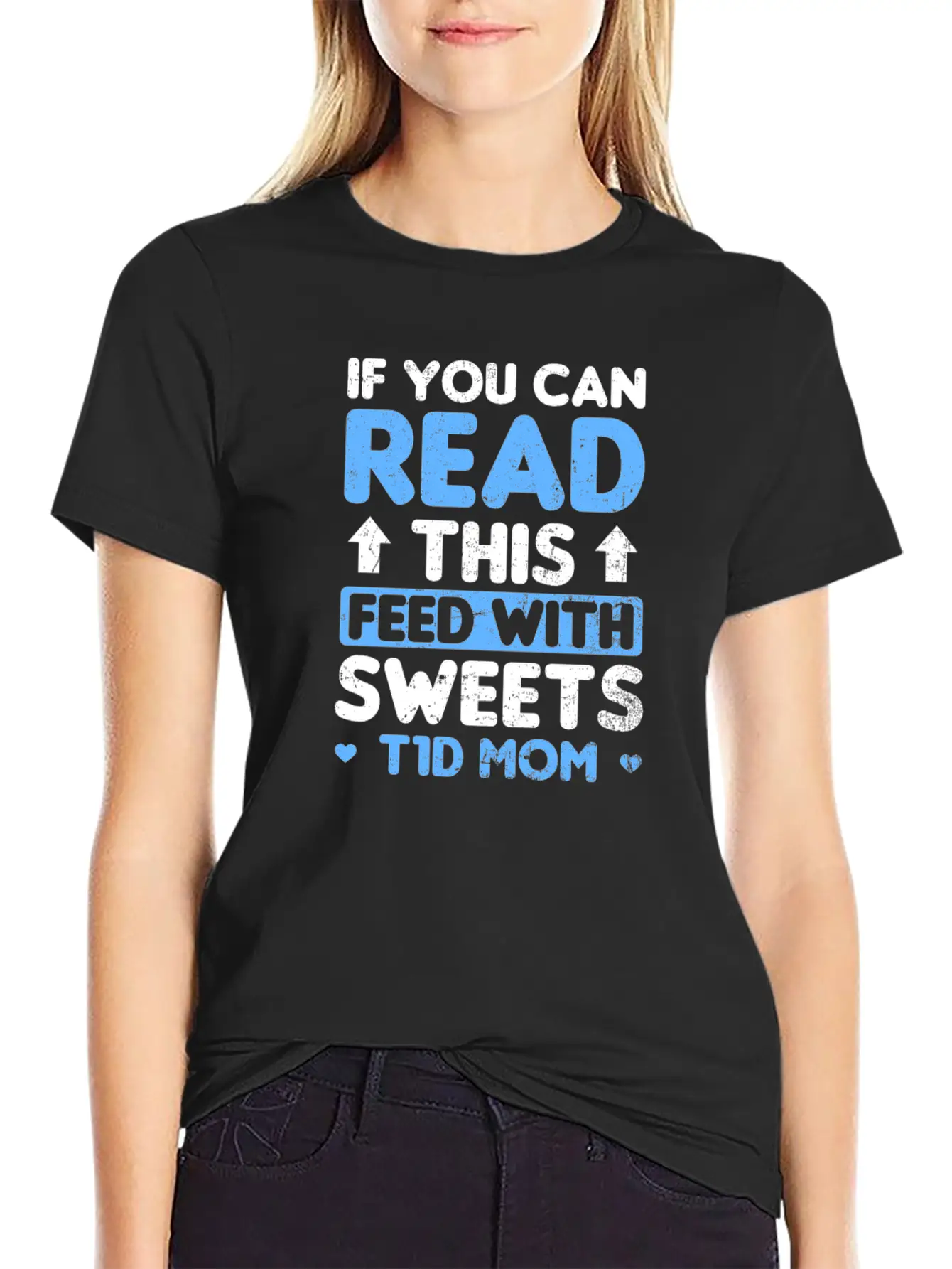 T1D Mom Feed With Sweets Gift Unisex Casual T-Shirt – Clean Design For Daily Comfort