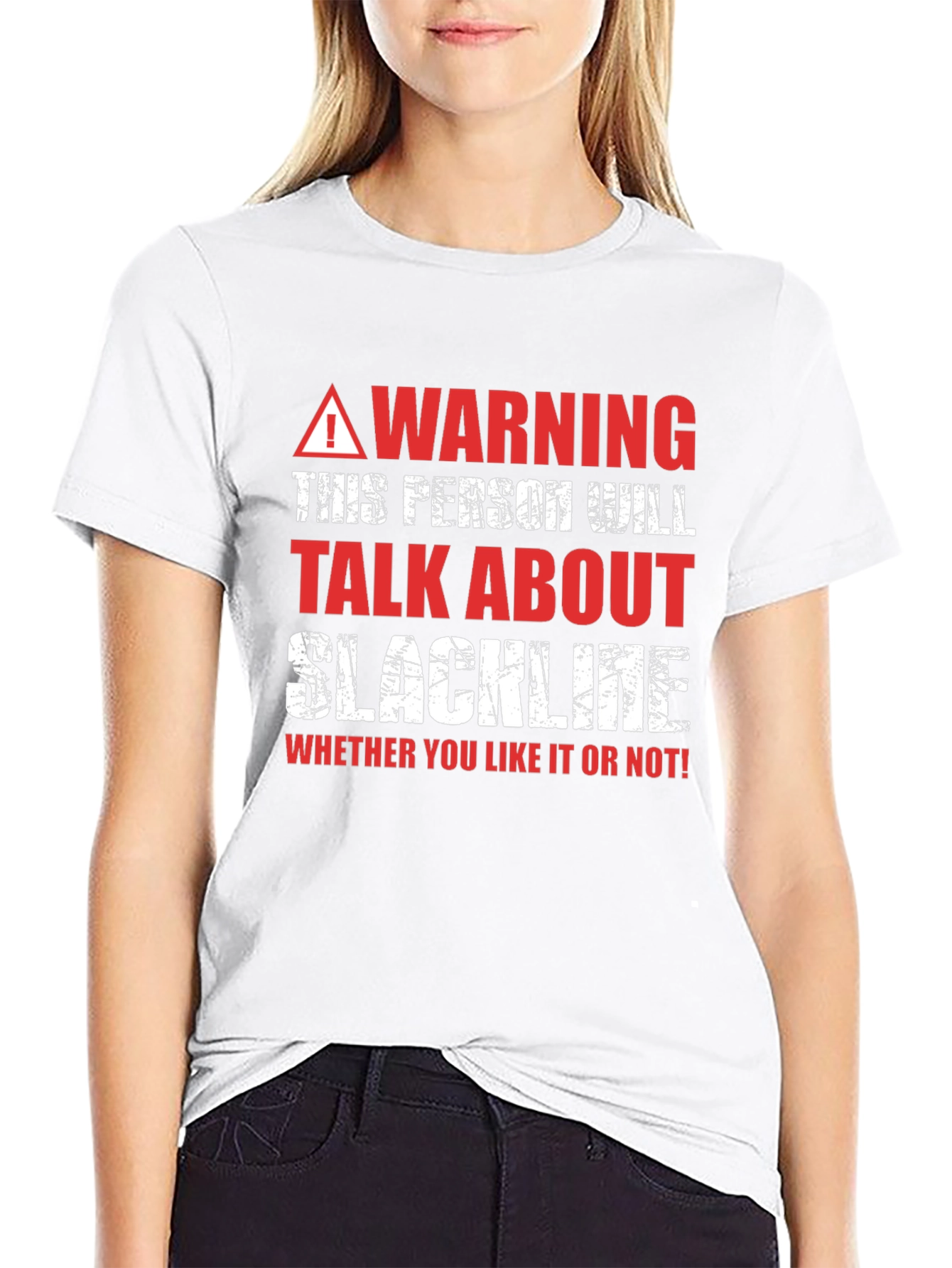 Warning Slackline T-Shirt - Talk About Slackline