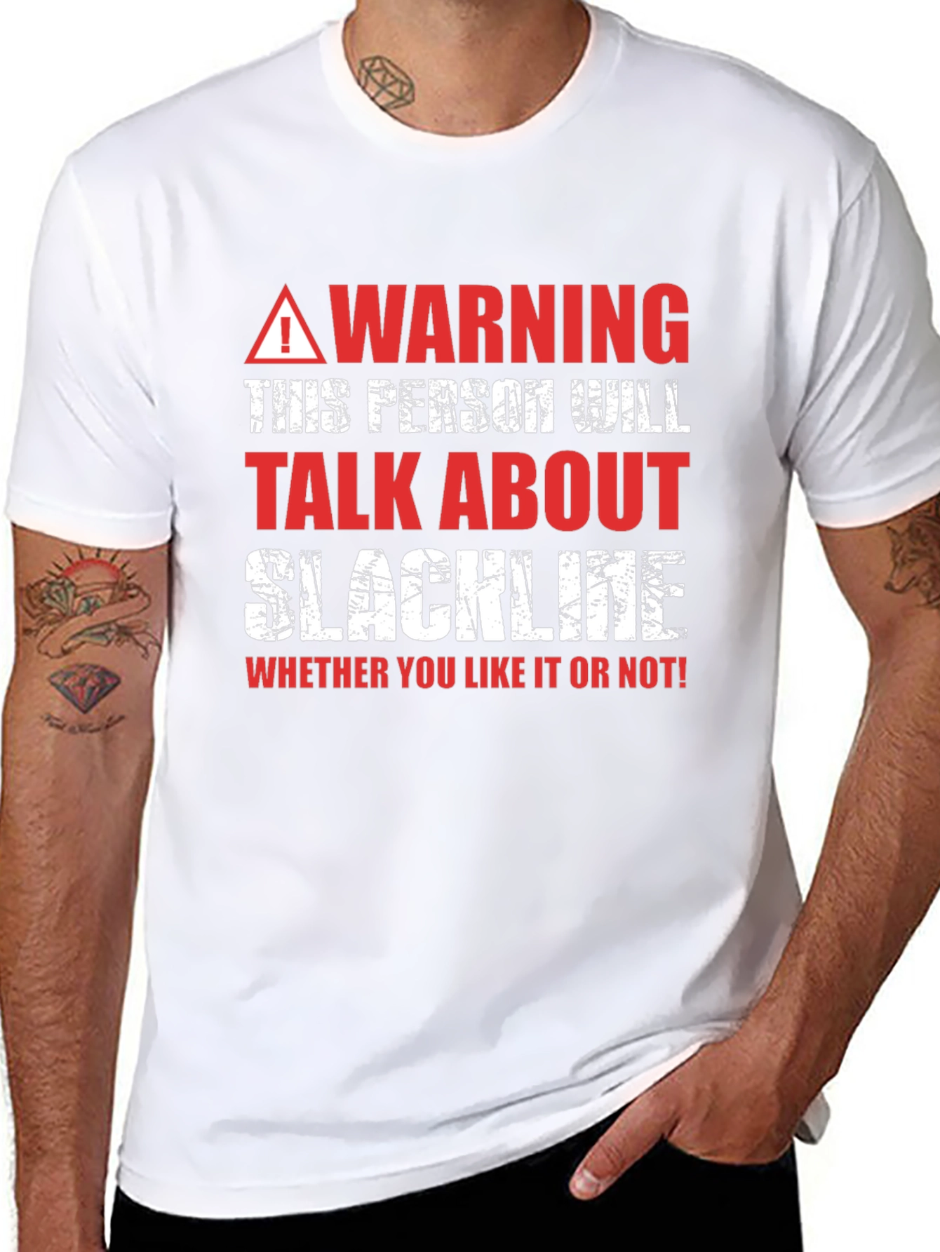 Warning Slackline T-Shirt - Talk About Slackline