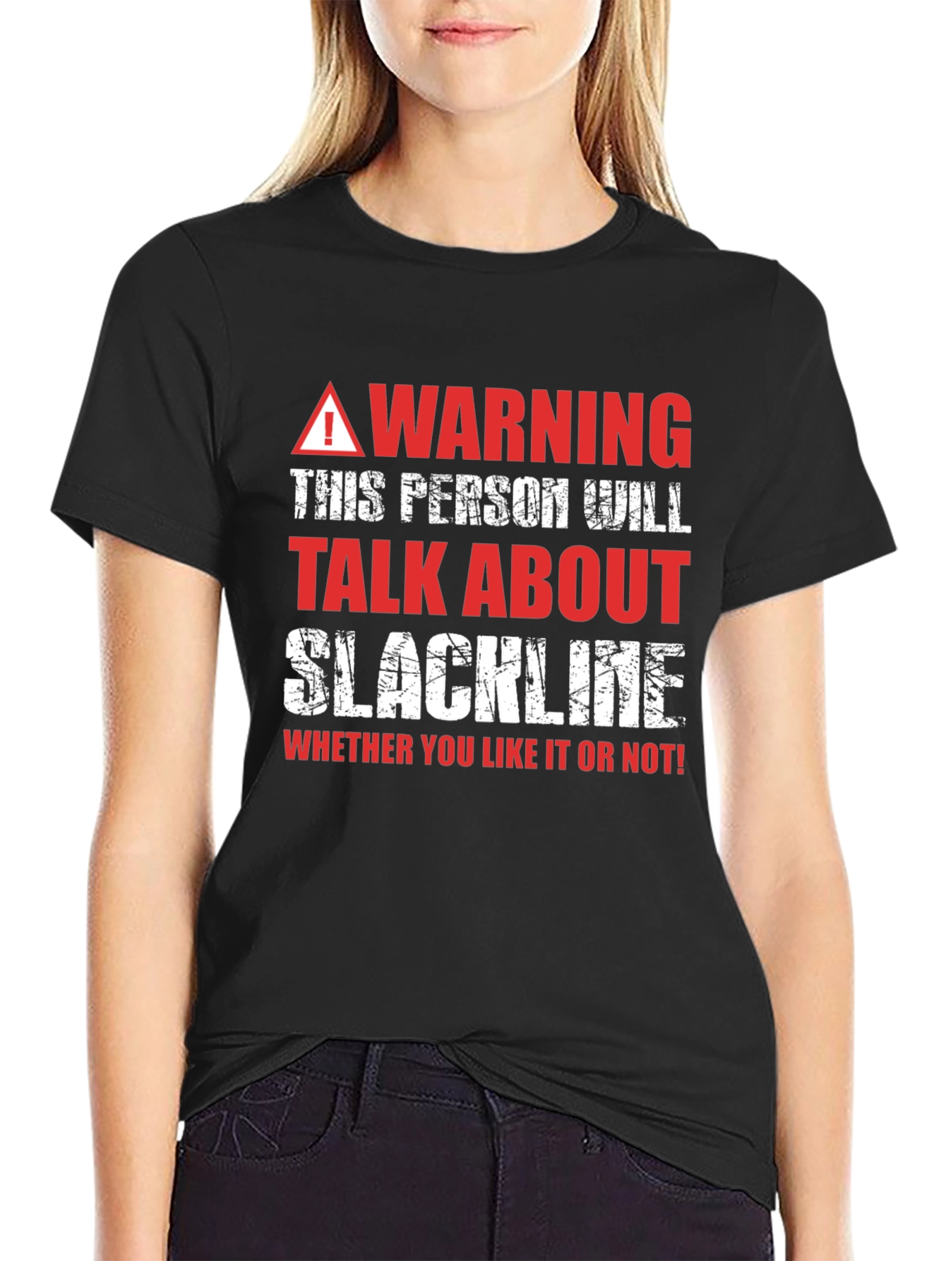 Warning Slackline T-Shirt - Talk About Slackline