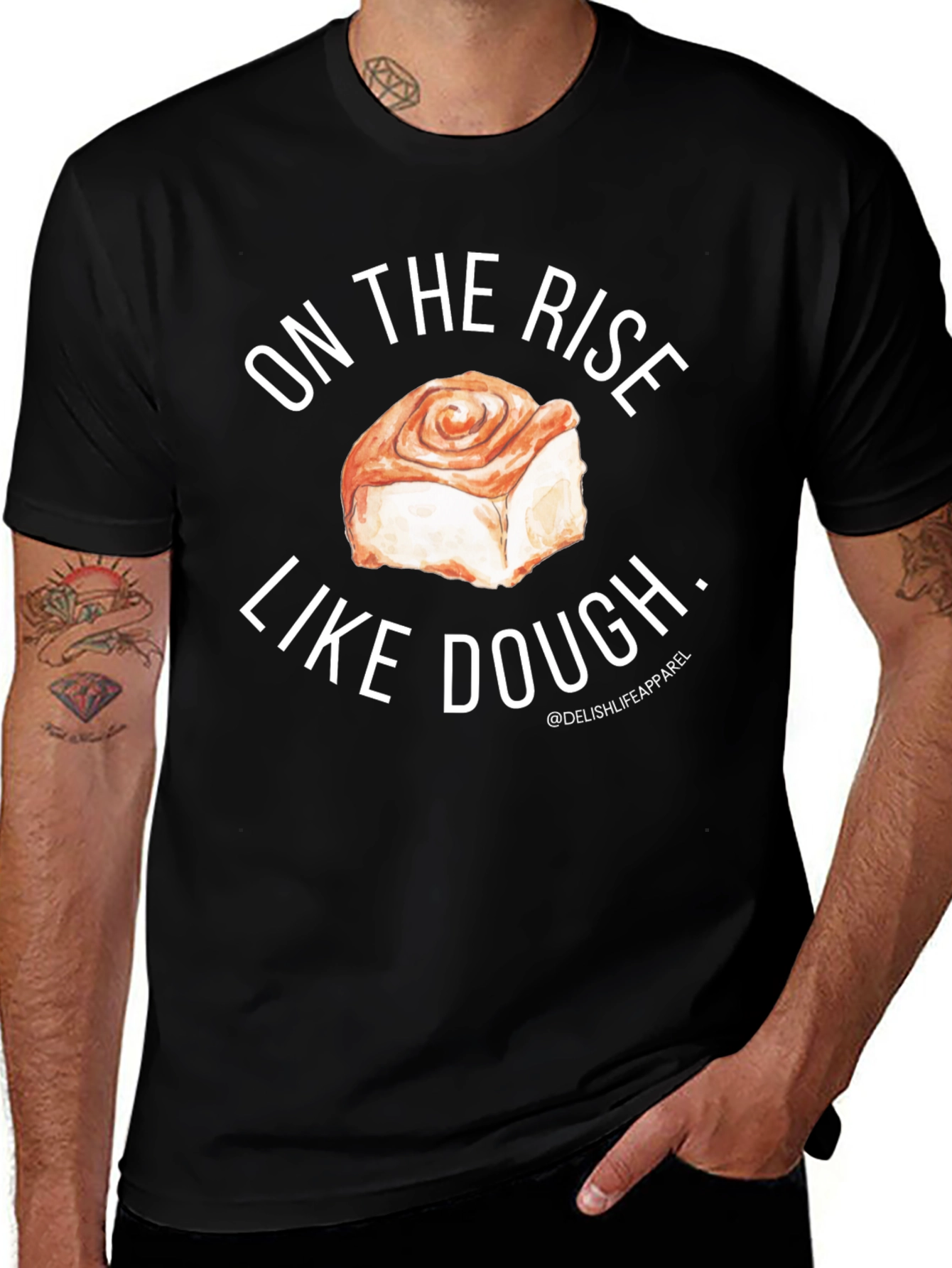 On The Rise Like Dough Black T-Shirt