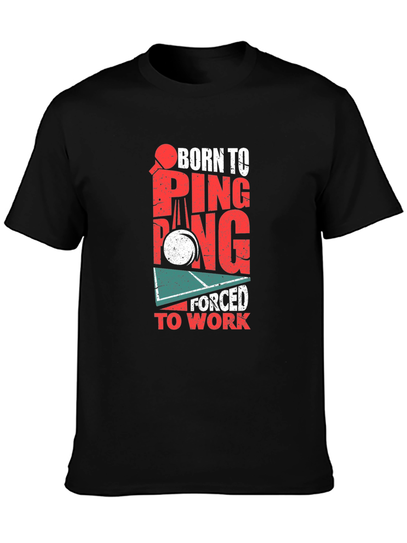 Born to Ping Pong Black T-Shirt