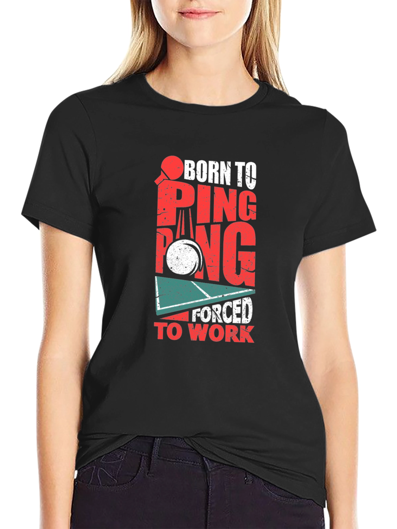 Born to Ping Pong Black T-Shirt