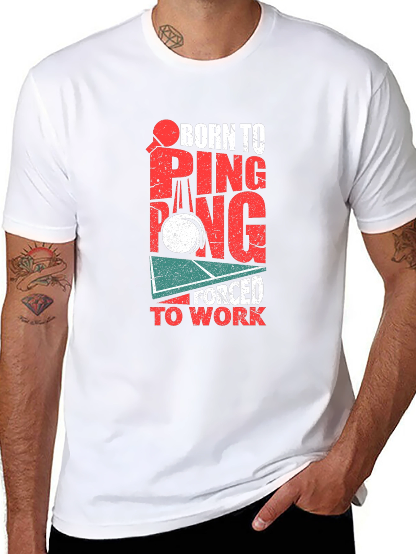 Born to Ping Pong Black T-Shirt