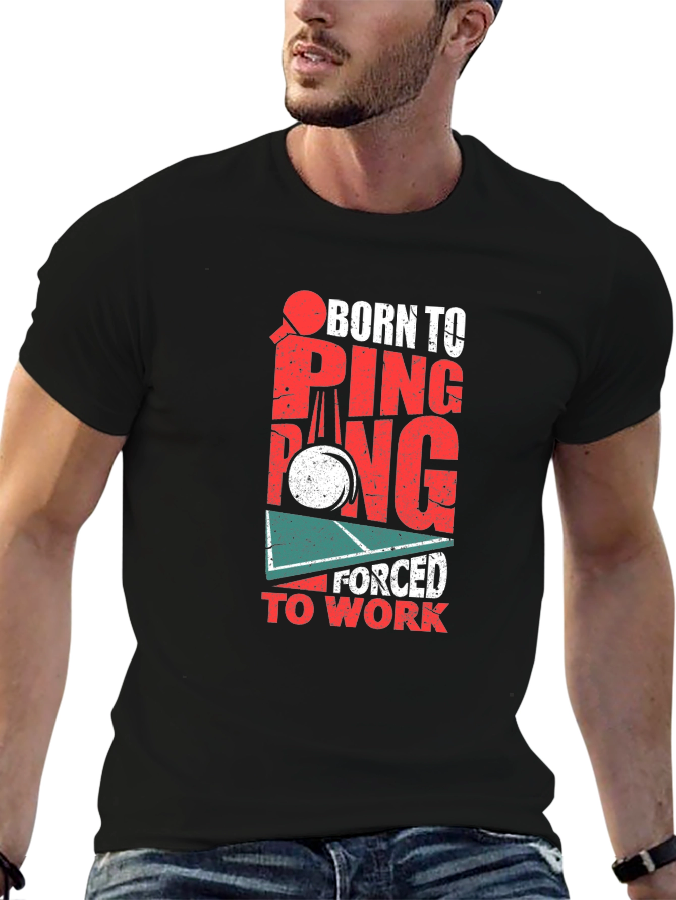 Born to Ping Pong Black T-Shirt