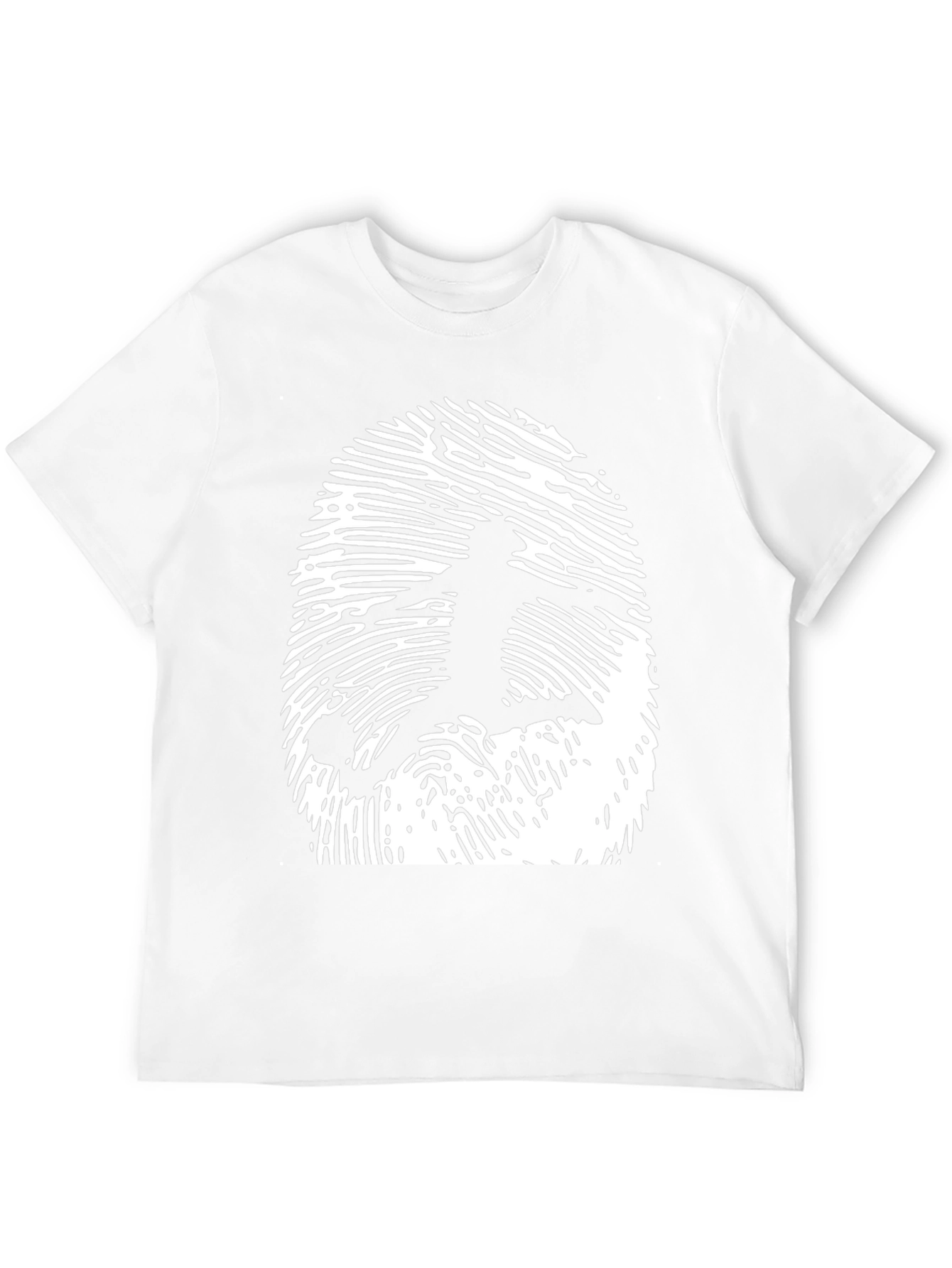 Soccer Fingerprint Graphic Tee - Black Cotton T-Shirt