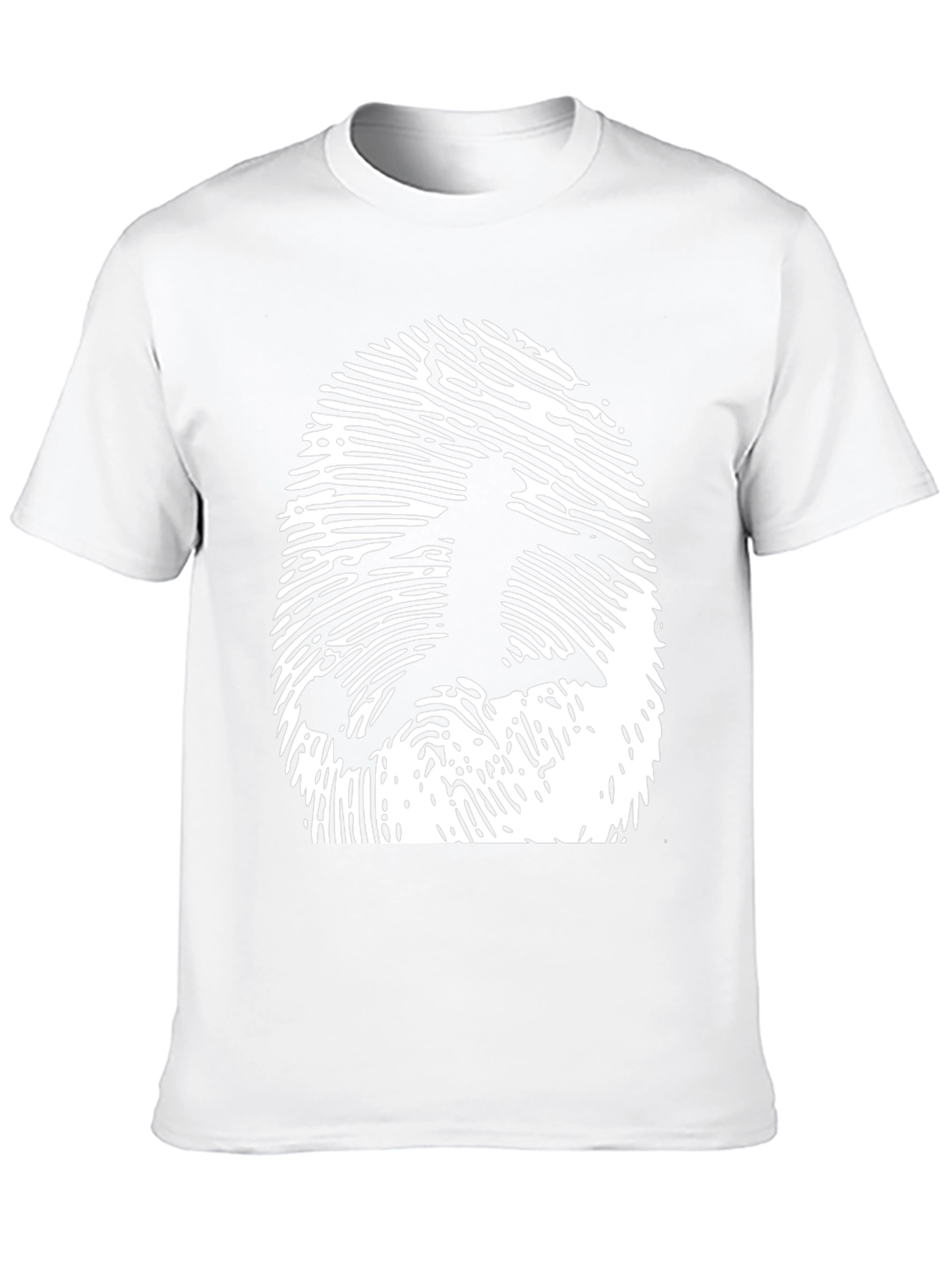 Soccer Fingerprint Graphic Tee - Black Cotton T-Shirt