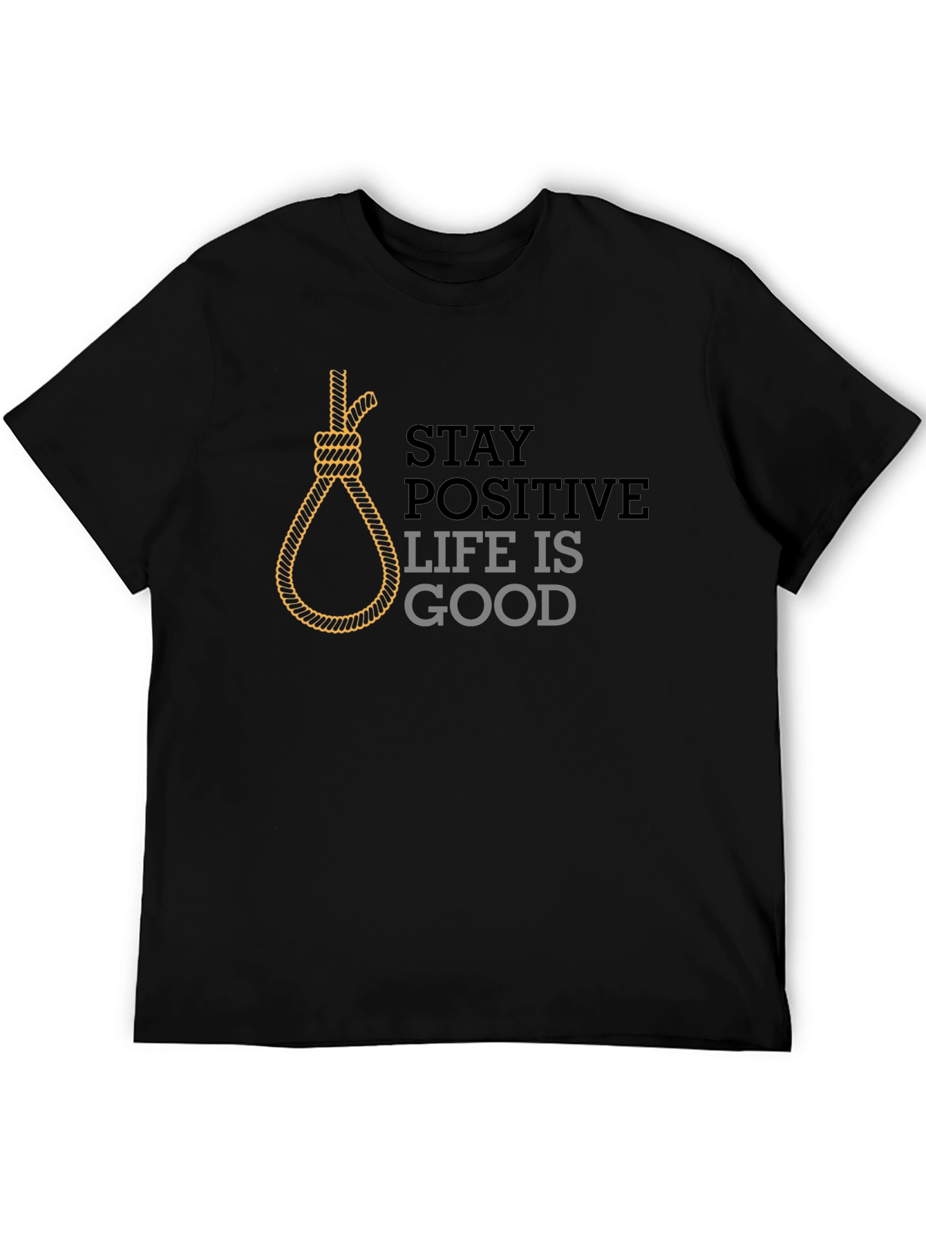 Stay Positive Black Graphic Tee