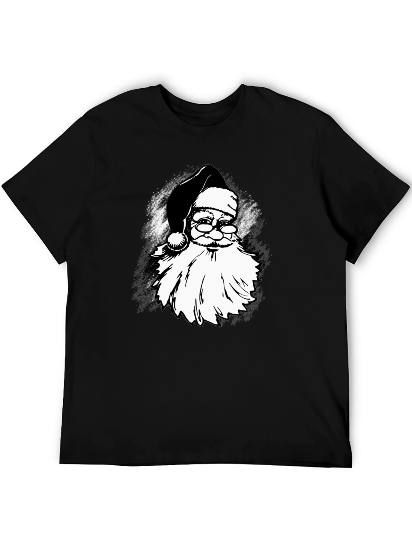 Santa Claus Black Graphic Tee