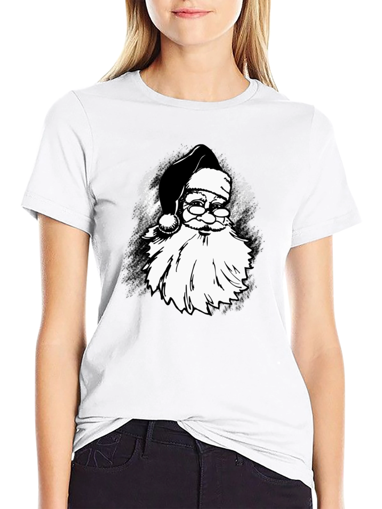 Santa Claus Black Graphic Tee