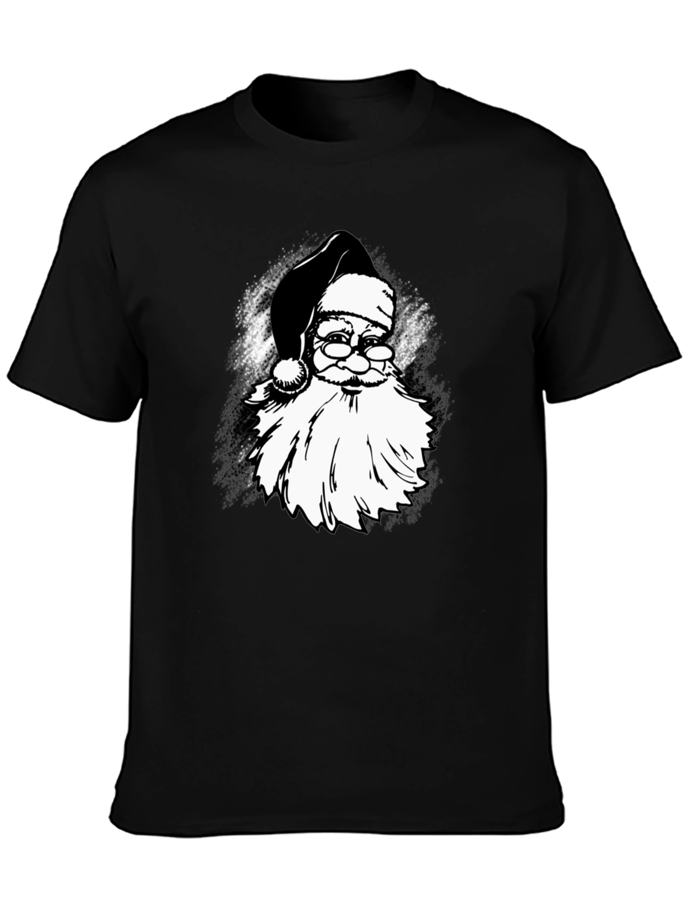 Santa Claus Black Graphic Tee