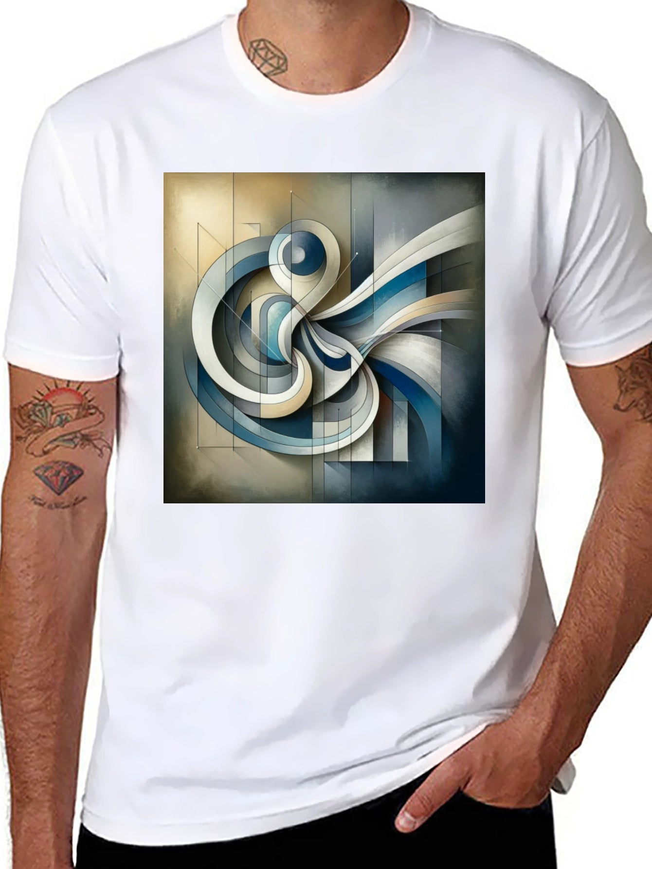 Abstract Art Graphic Tee - Modern Design