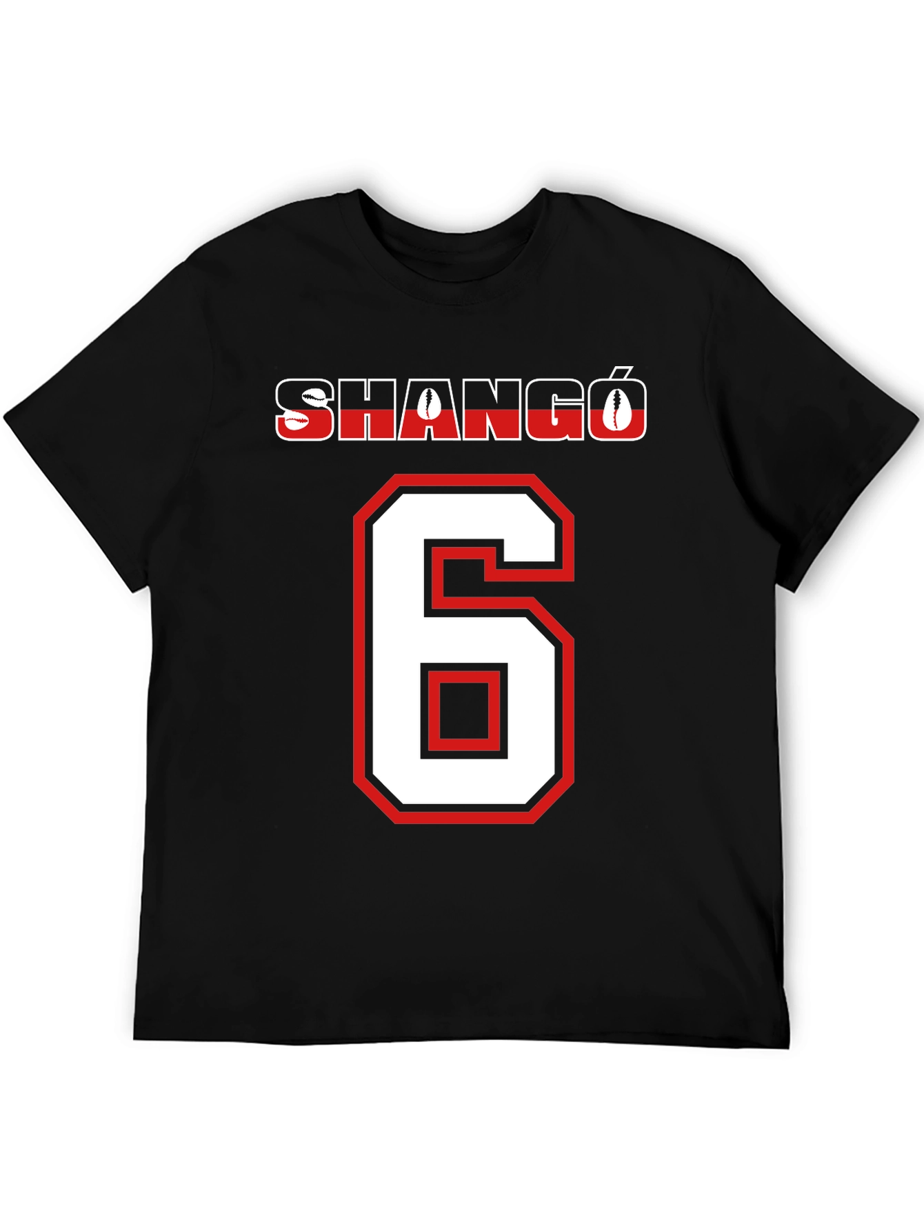Shangó Number 6 Graphic T-Shirt - Black