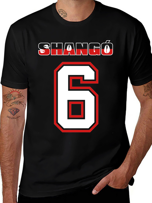 Shangó Number 6 Graphic T-Shirt - Black