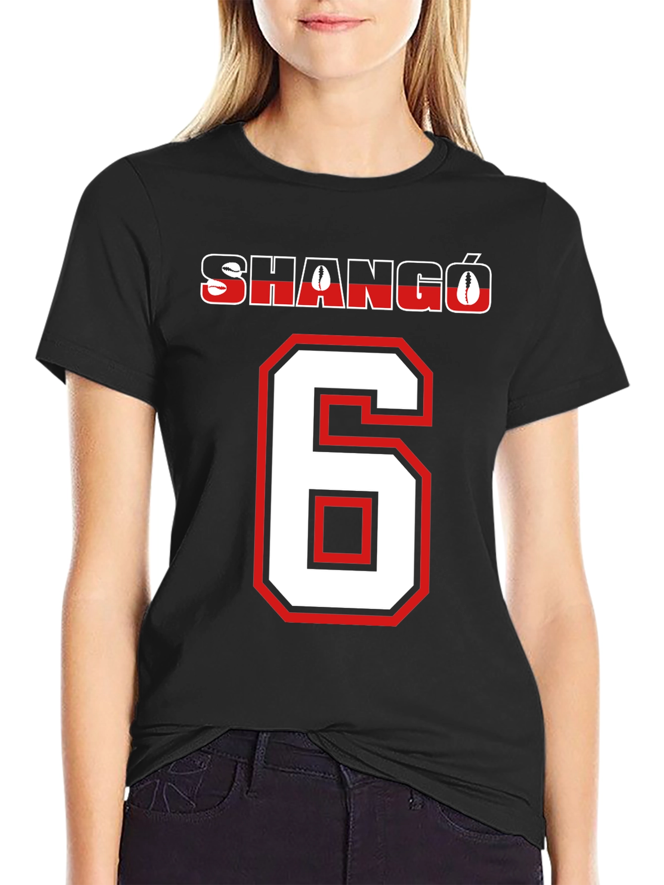 Shangó Number 6 Graphic T-Shirt - Black