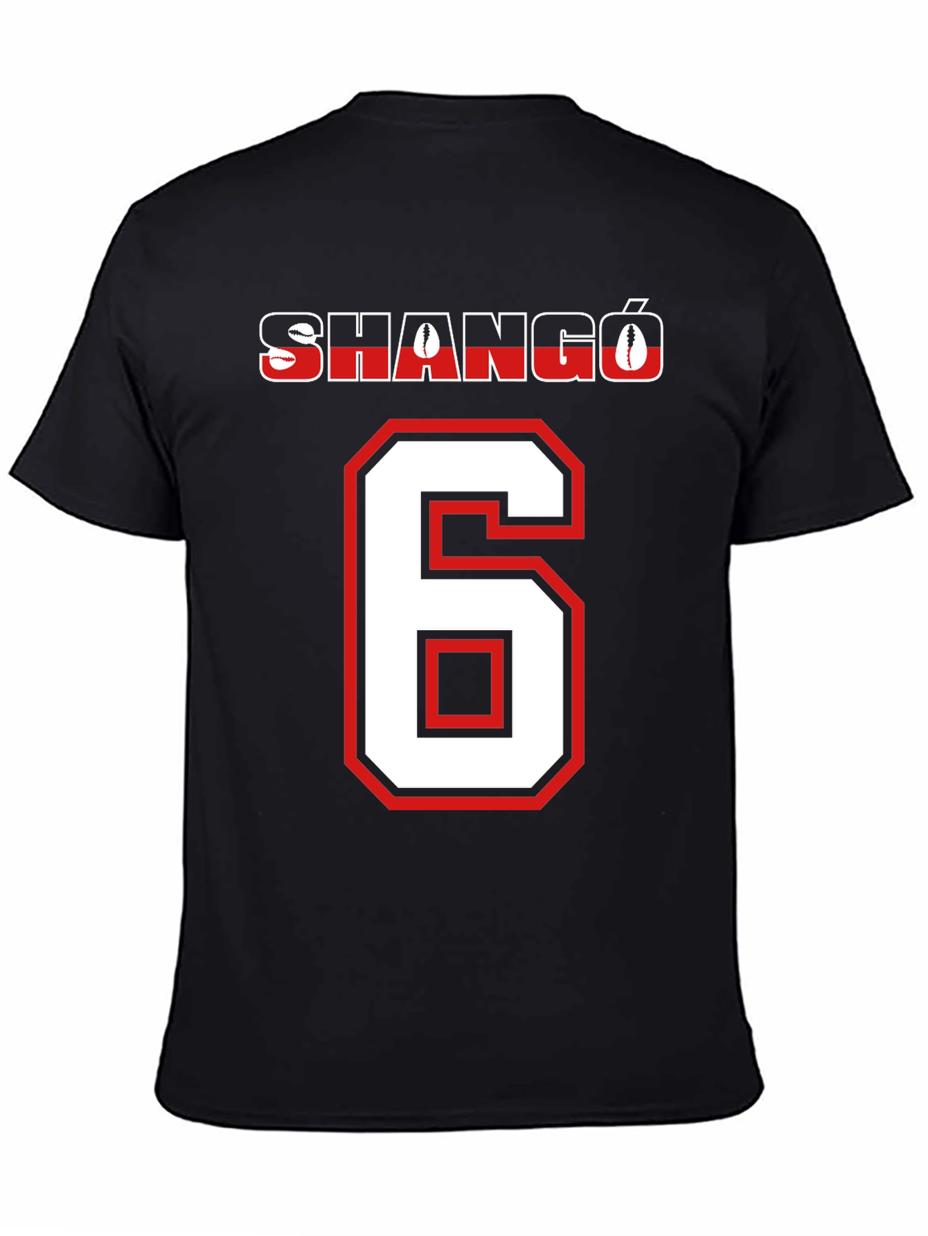 Shangó Number 6 Graphic T-Shirt - Black