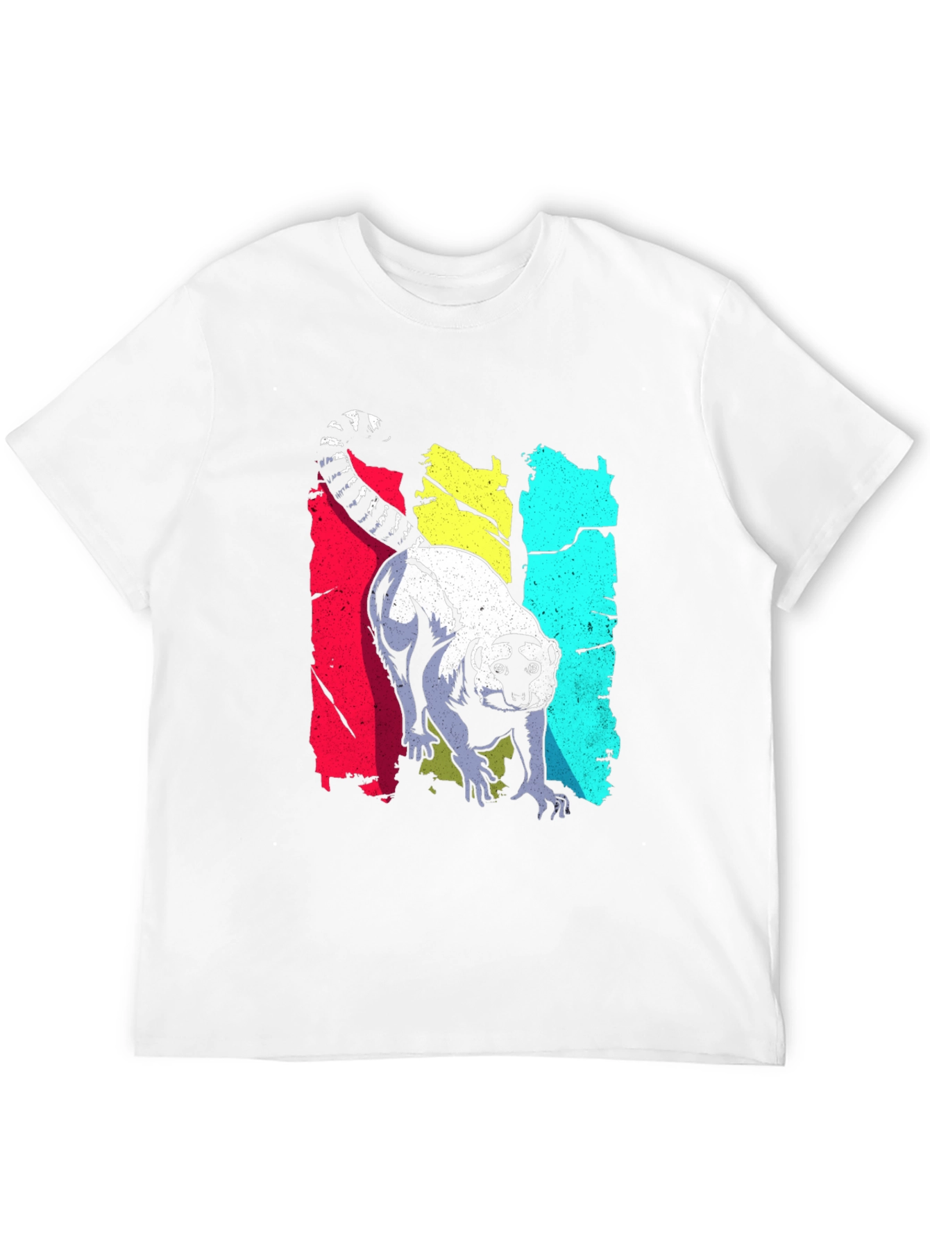 Lemur Graphic Print Black T-Shirt
