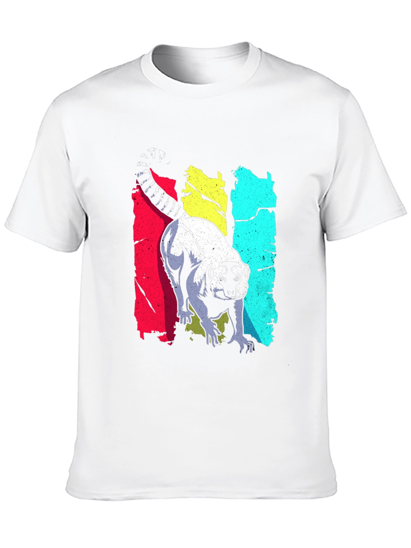 Lemur Graphic Print Black T-Shirt