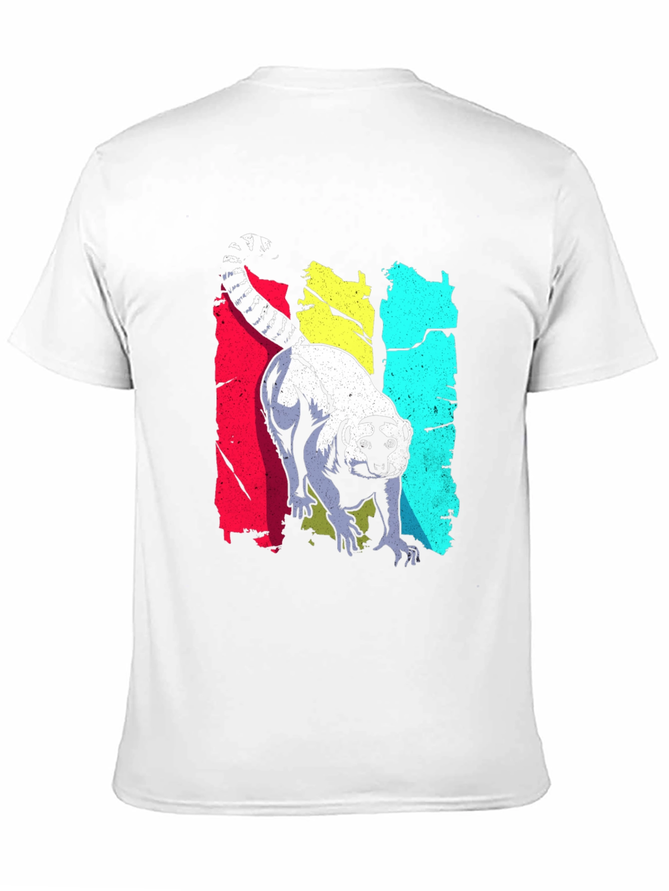Lemur Graphic Print Black T-Shirt