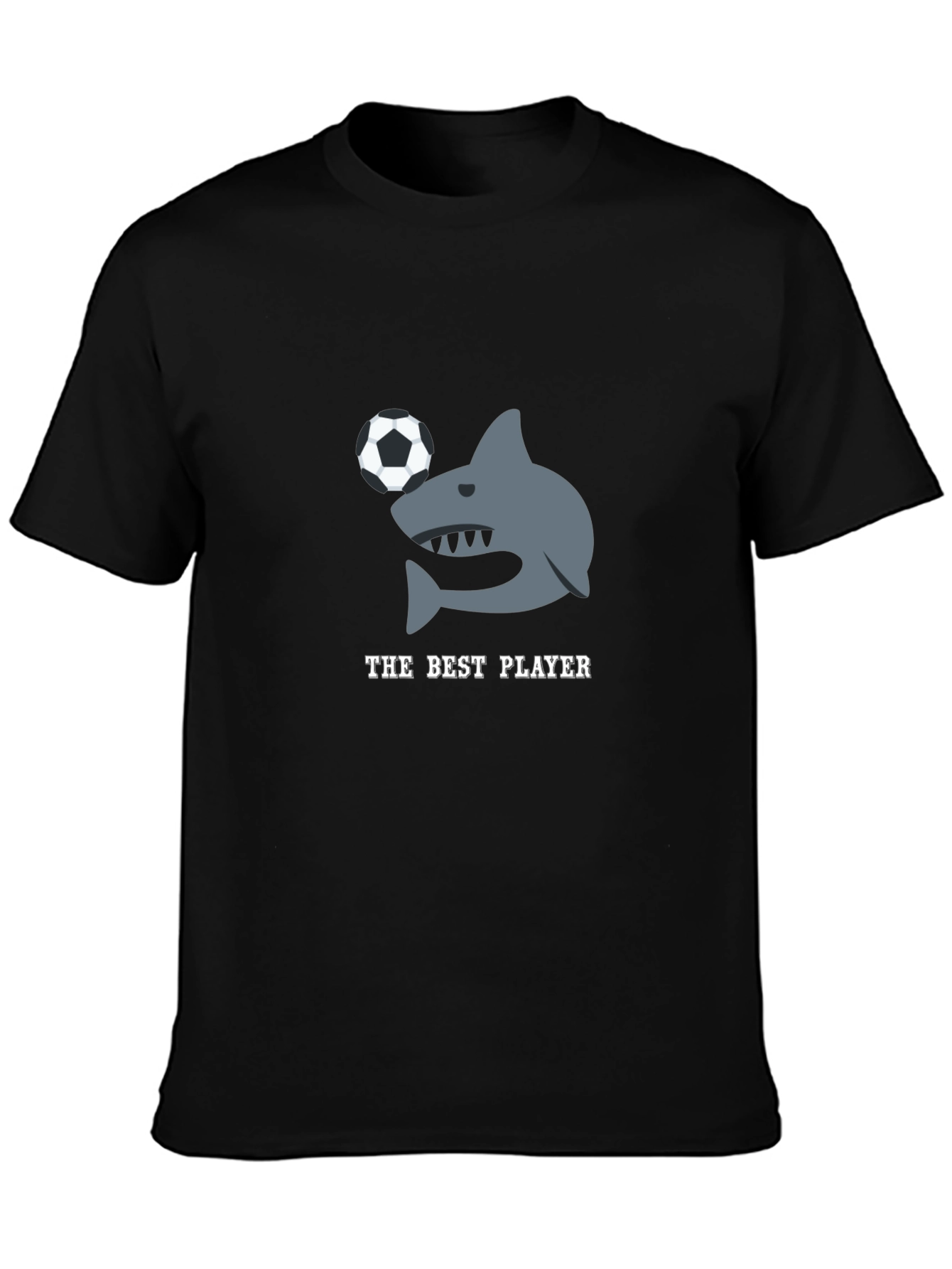 The Best Player Shark Soccer Graphic T-Shirt