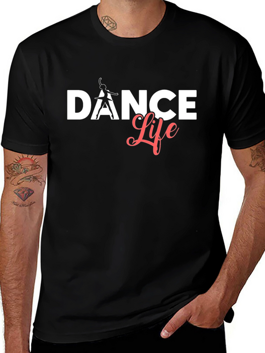 Dance Life Graphic Tee - Black Casual T-Shirt