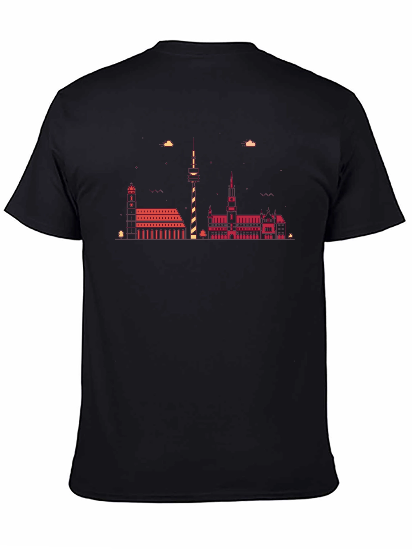 Hanover Skyline Graphic Tee - Black Cotton