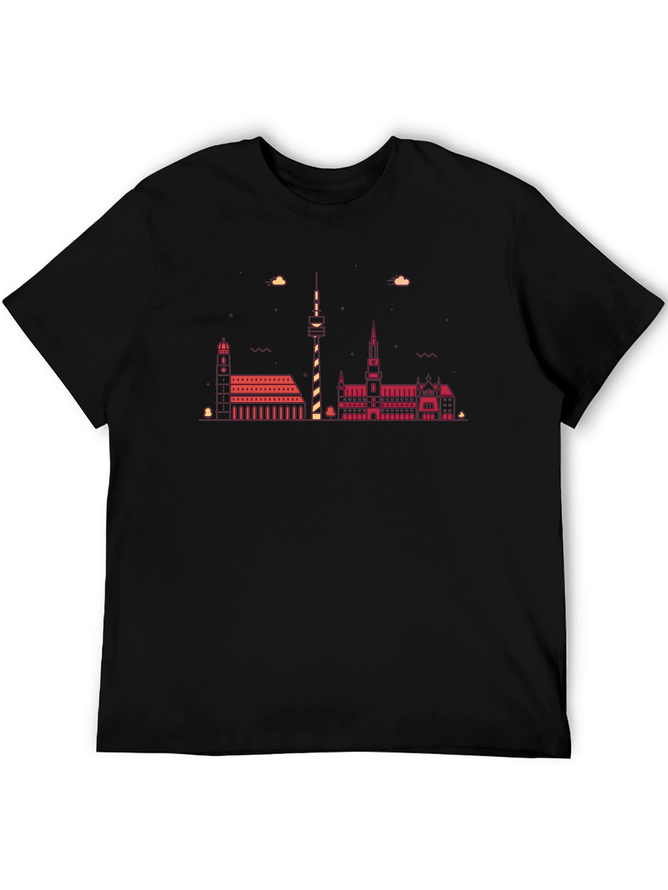 Hanover Skyline Graphic Tee - Black Cotton