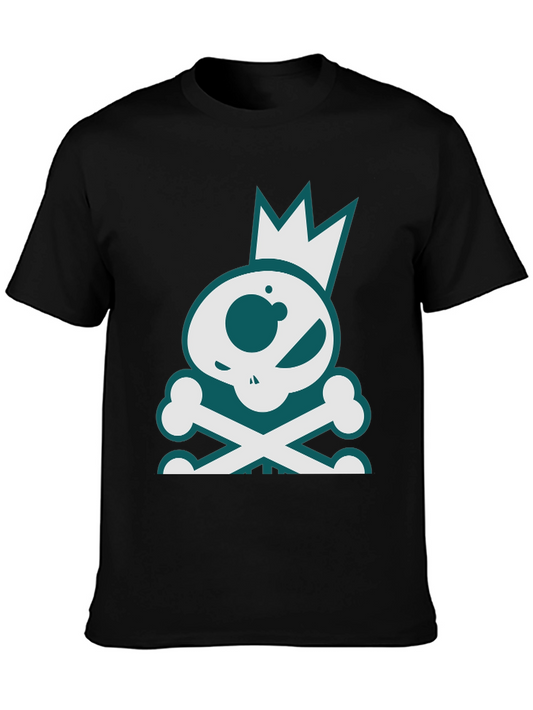 Skull King Graphic T-Shirt - Black Crew Neck Tee