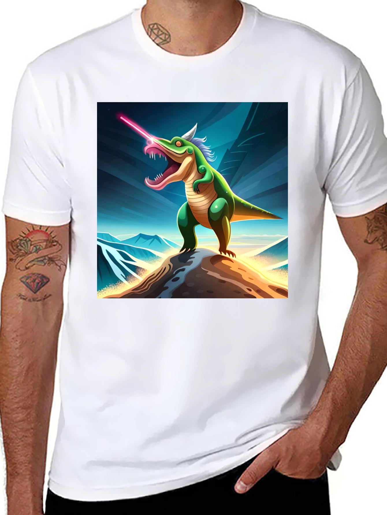 Laser Dino T-Shirt - Unleash Your Inner Beast!