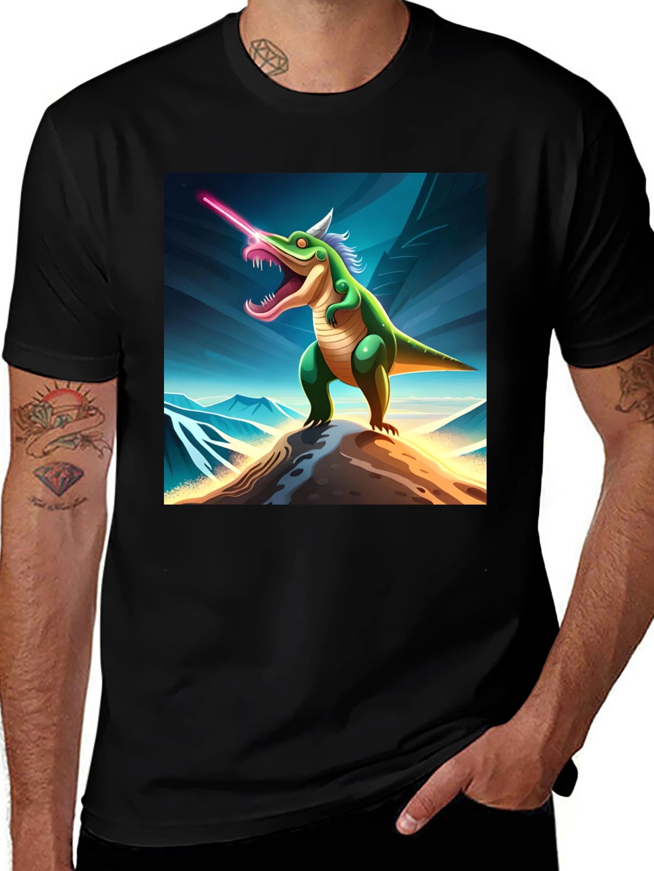 Laser Dino T-Shirt - Unleash Your Inner Beast!