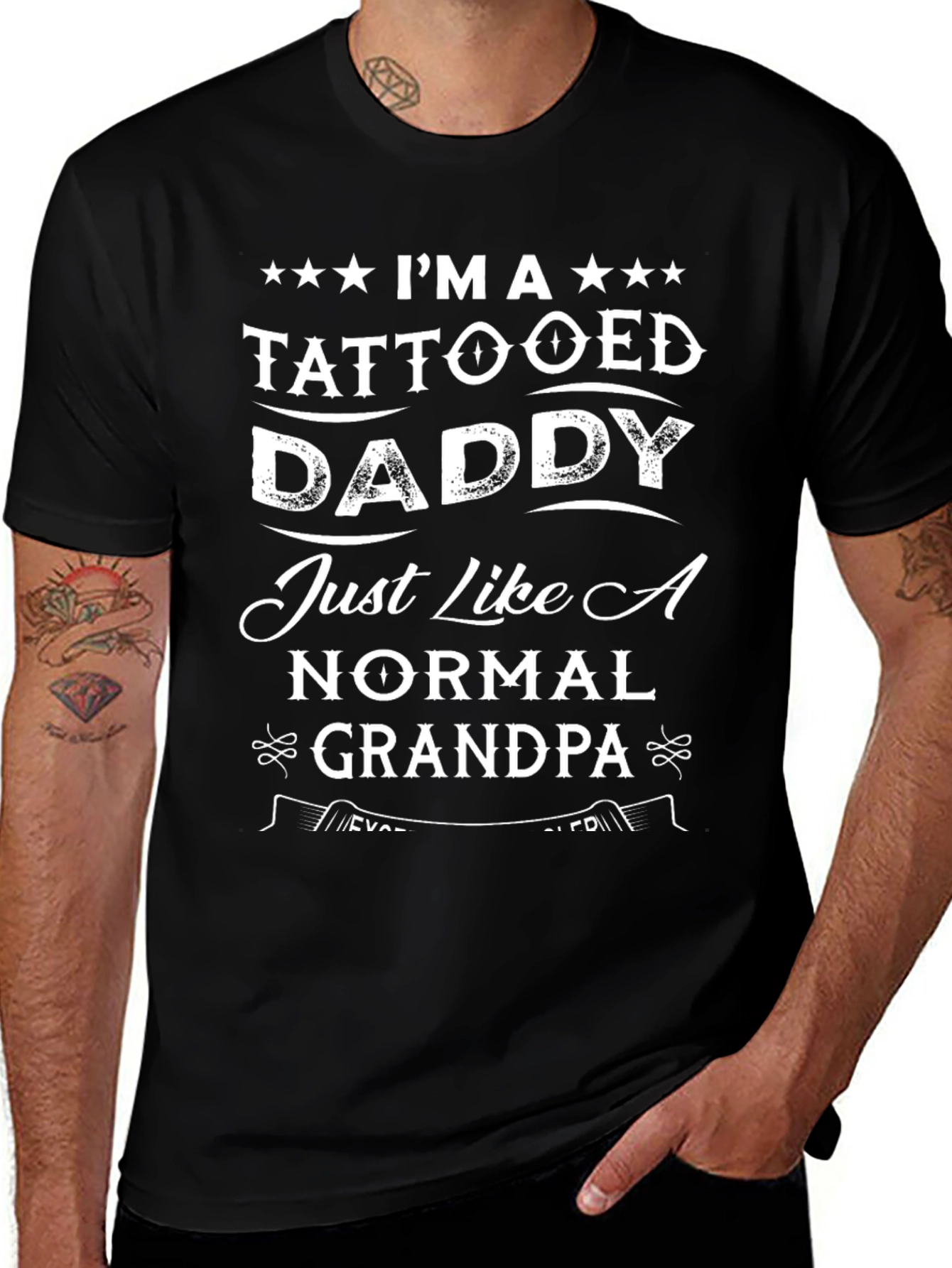 Tattooed Daddy T-Shirt - Fun Grandpa Tee