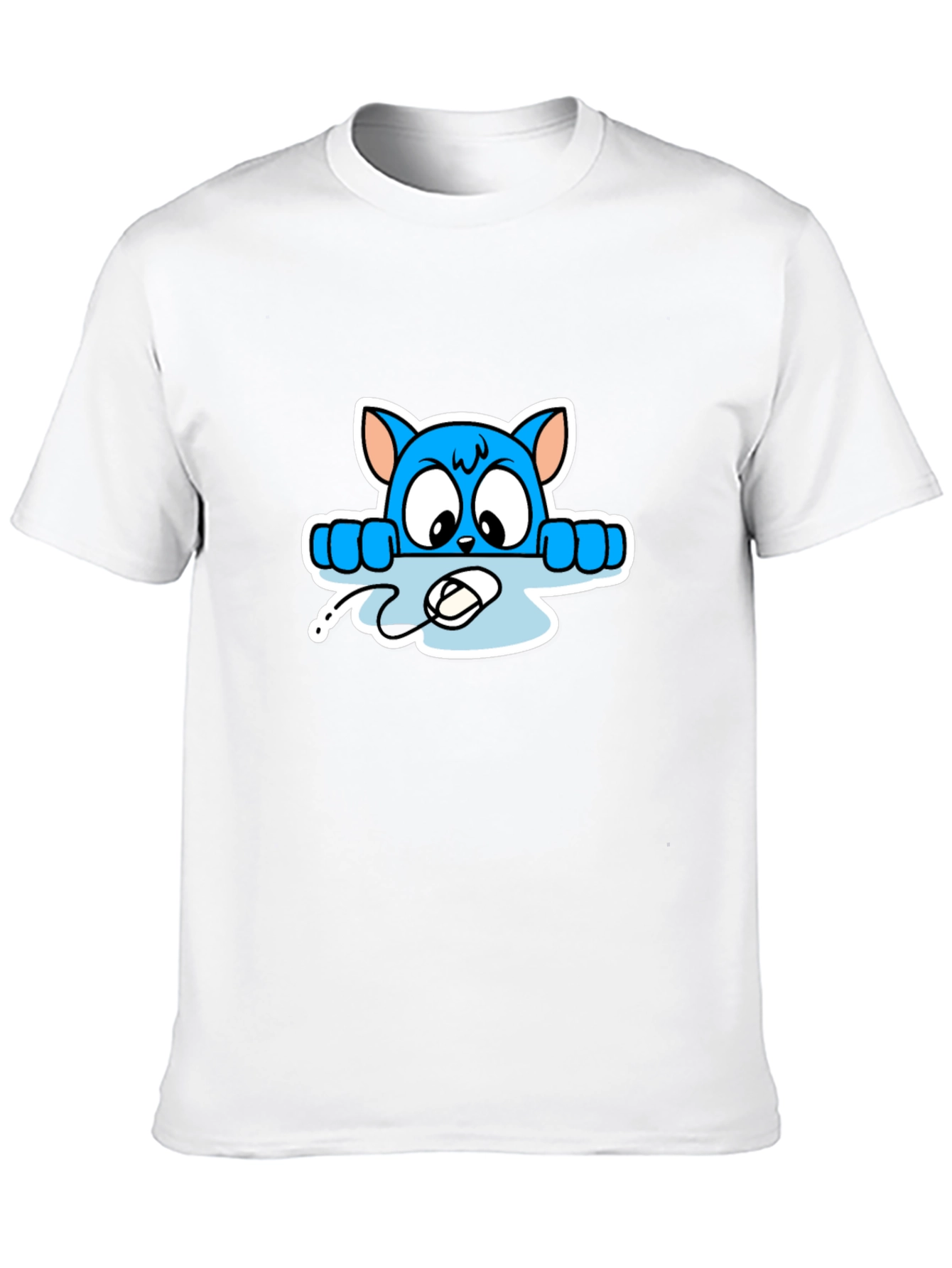 Cartoon Cat T-Shirt - Black