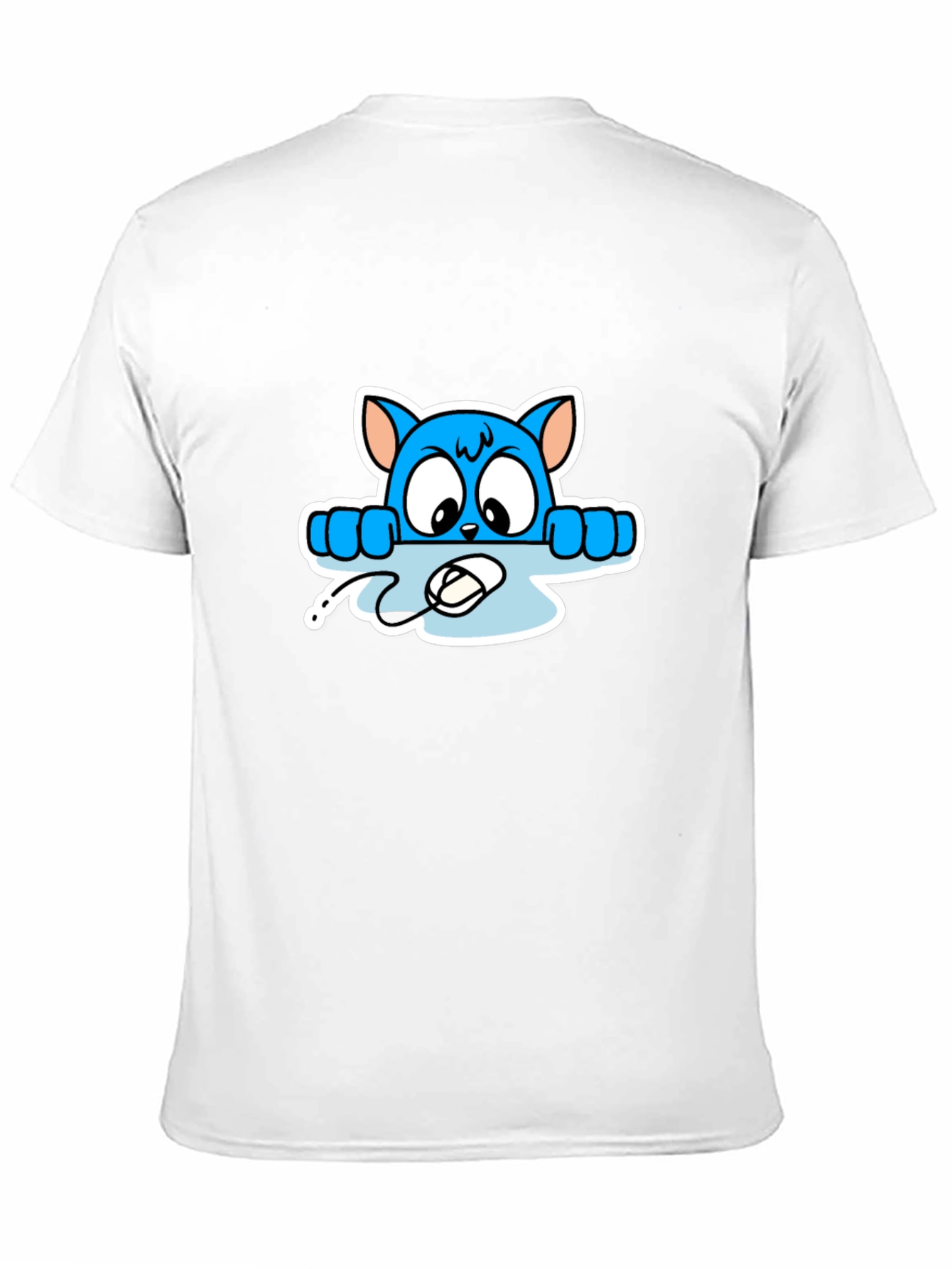 Cartoon Cat T-Shirt - Black
