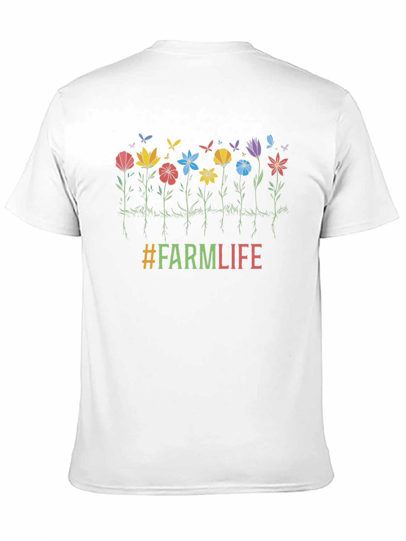 Farm Life Flower Graphic T-Shirt