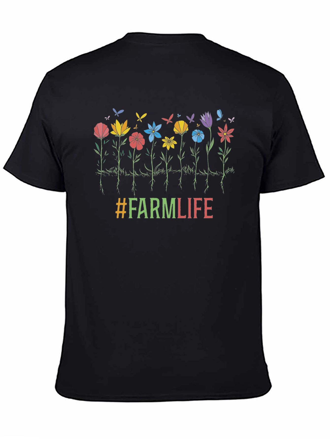 Farm Life Flower Graphic T-Shirt