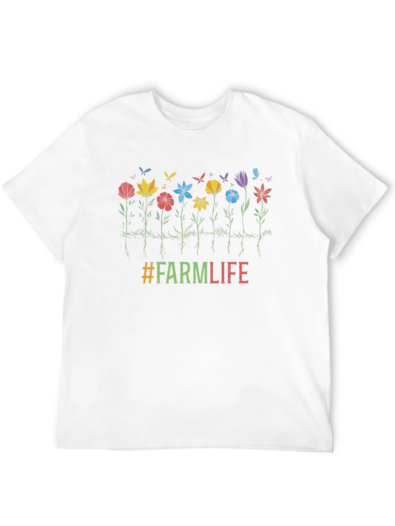 Farm Life Flower Graphic T-Shirt