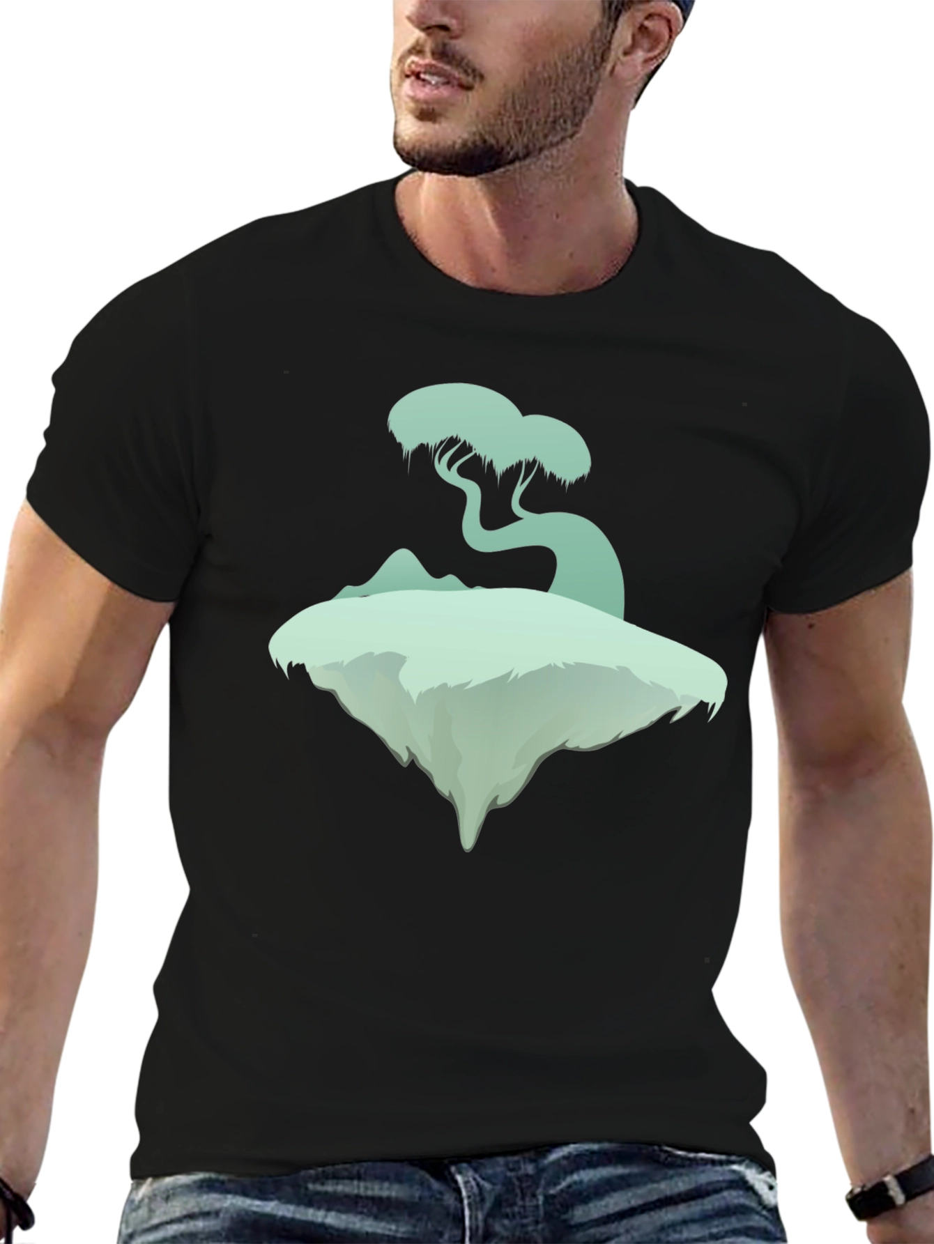 Floating Island Tee - Unique Graphic T-Shirt