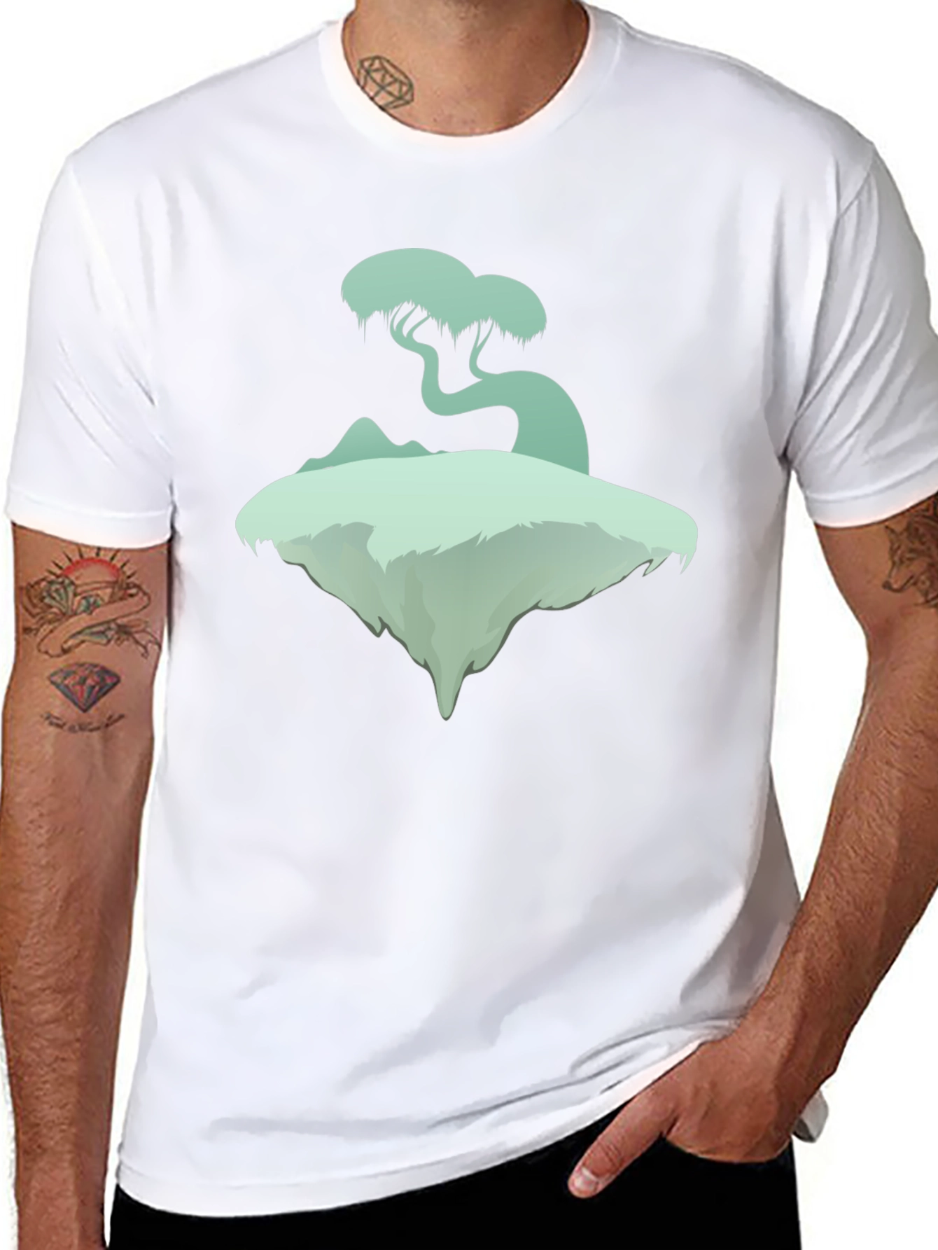 Floating Island Tee - Unique Graphic T-Shirt