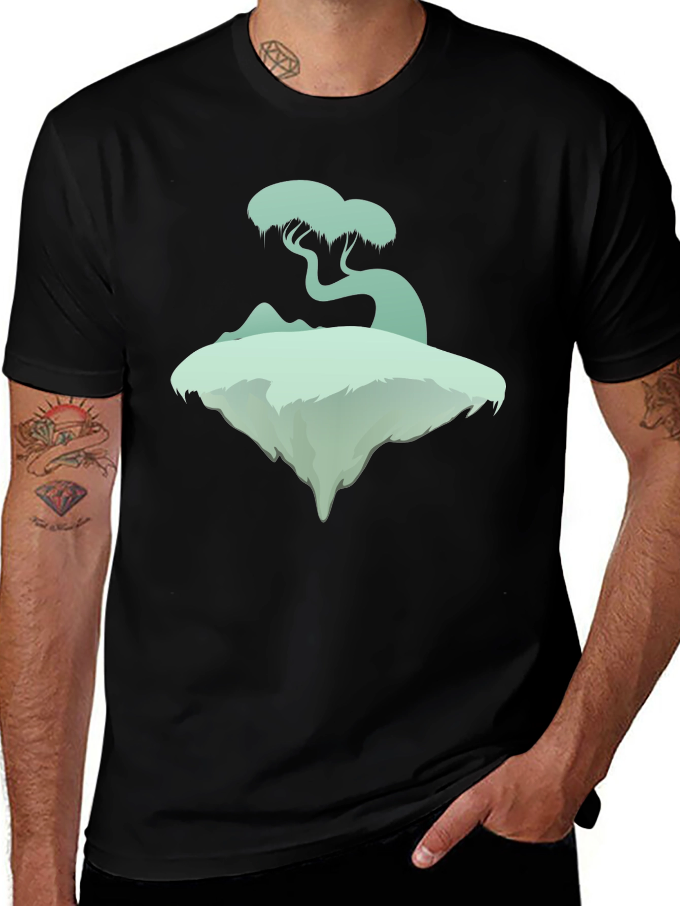 Floating Island Tee - Unique Graphic T-Shirt