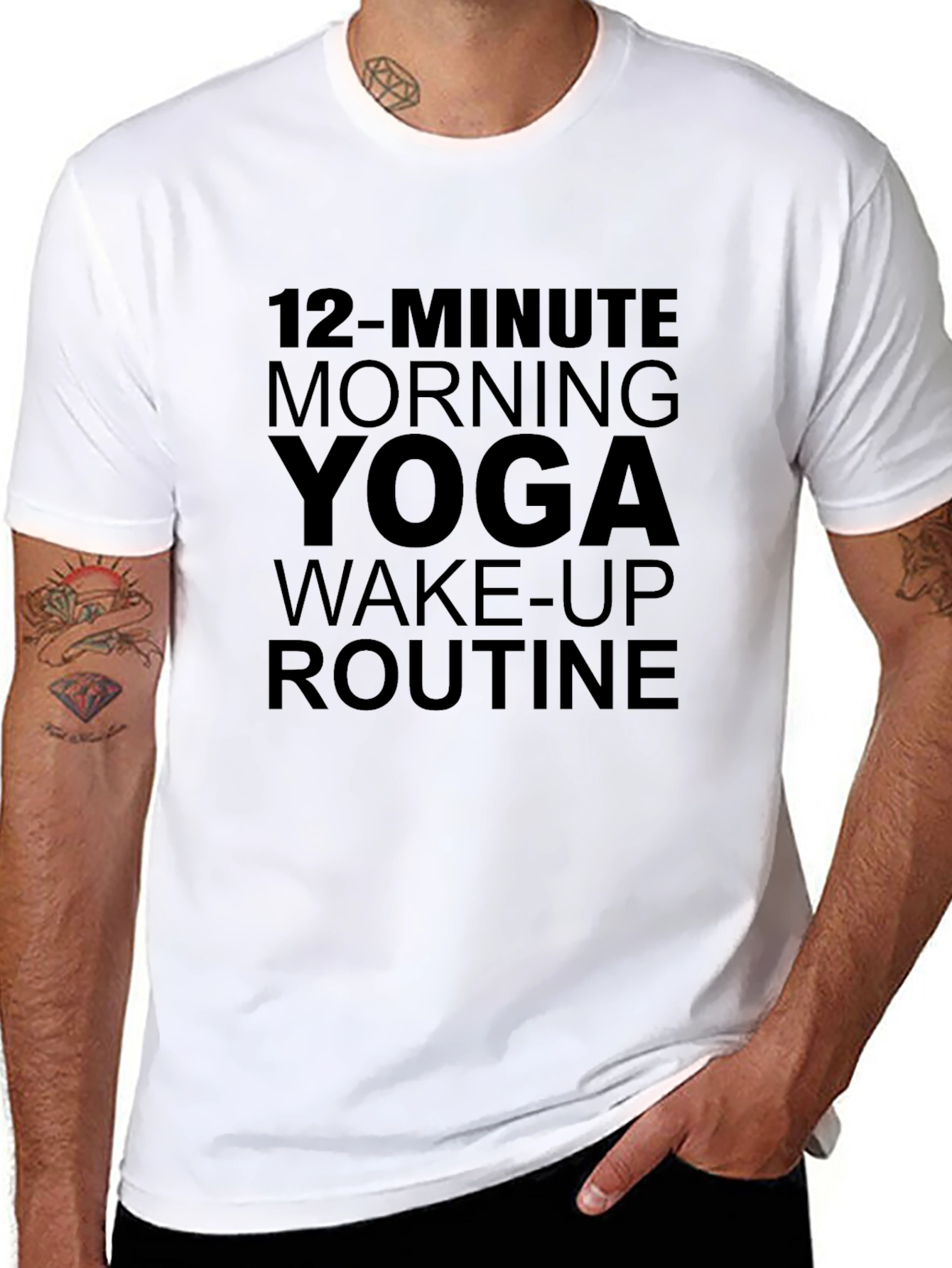 Yoga Routine Graphic Tee - Black T-Shirt