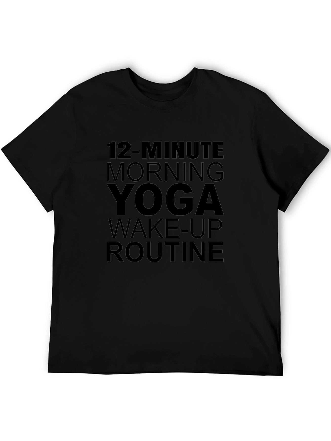Yoga Routine Graphic Tee - Black T-Shirt