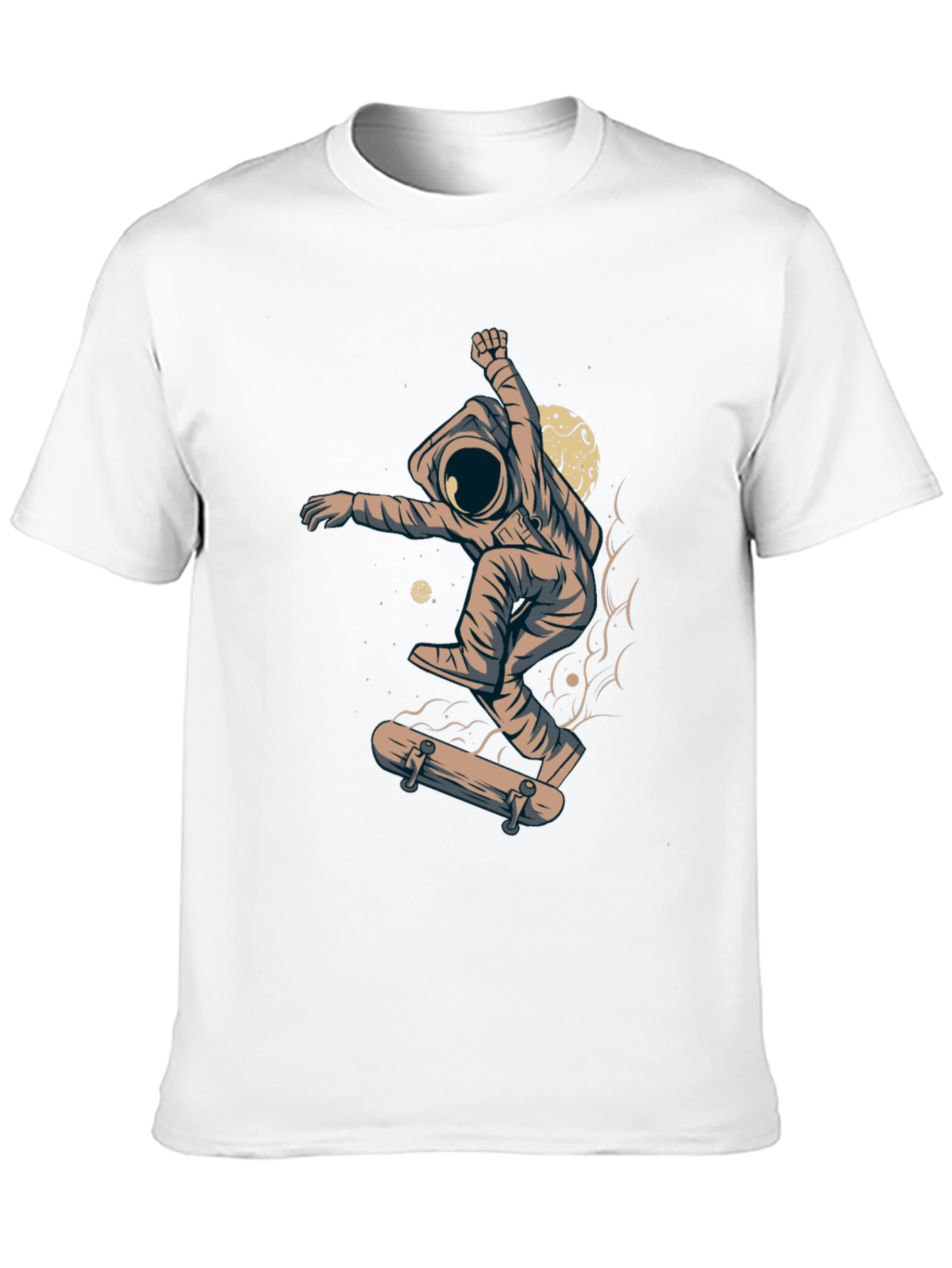 Skateboarding Astronaut Graphic Tee - Black