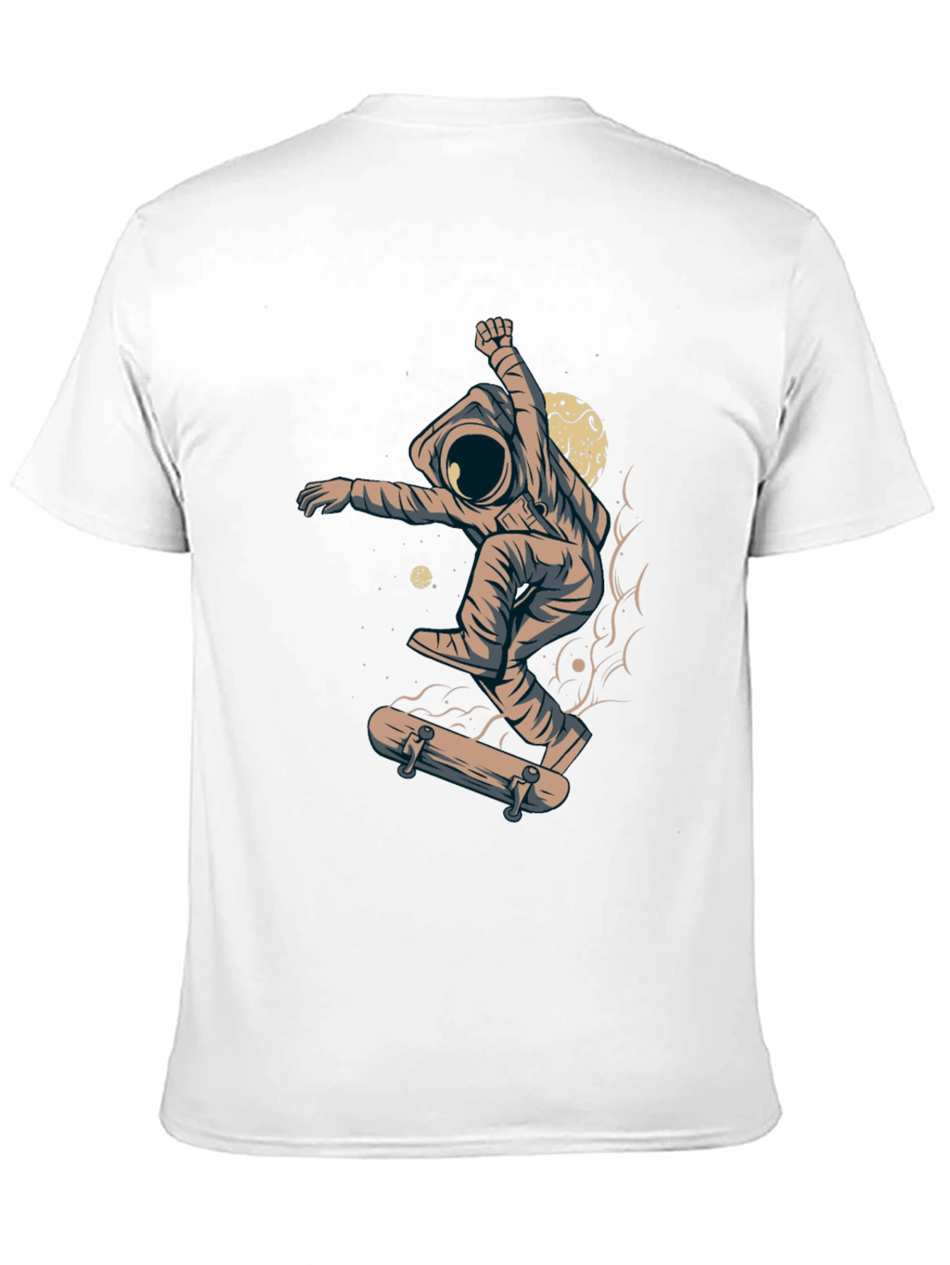 Skateboarding Astronaut Graphic Tee - Black