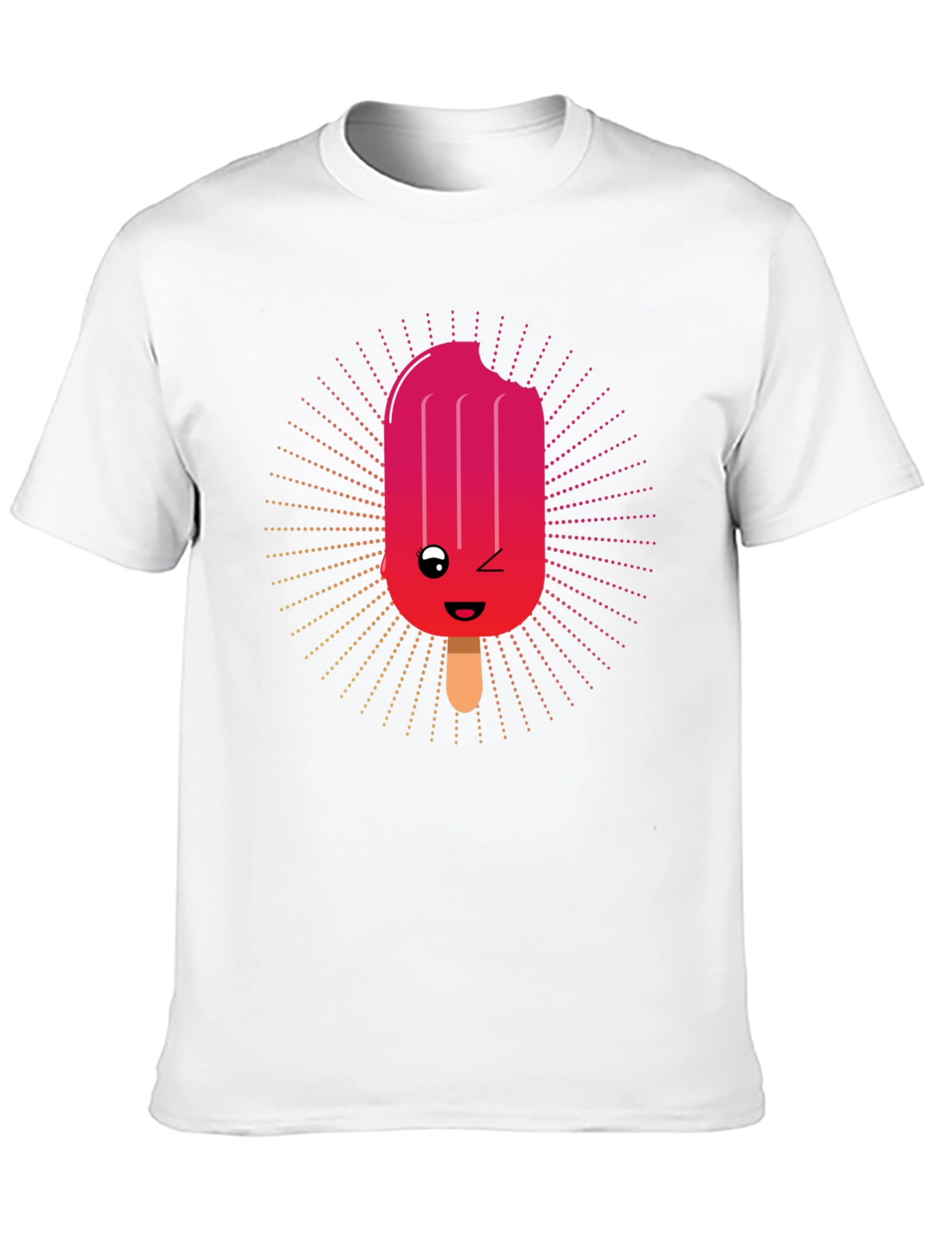 Kawaii Popsicle Graphic Tee - Black Cotton T-Shirt