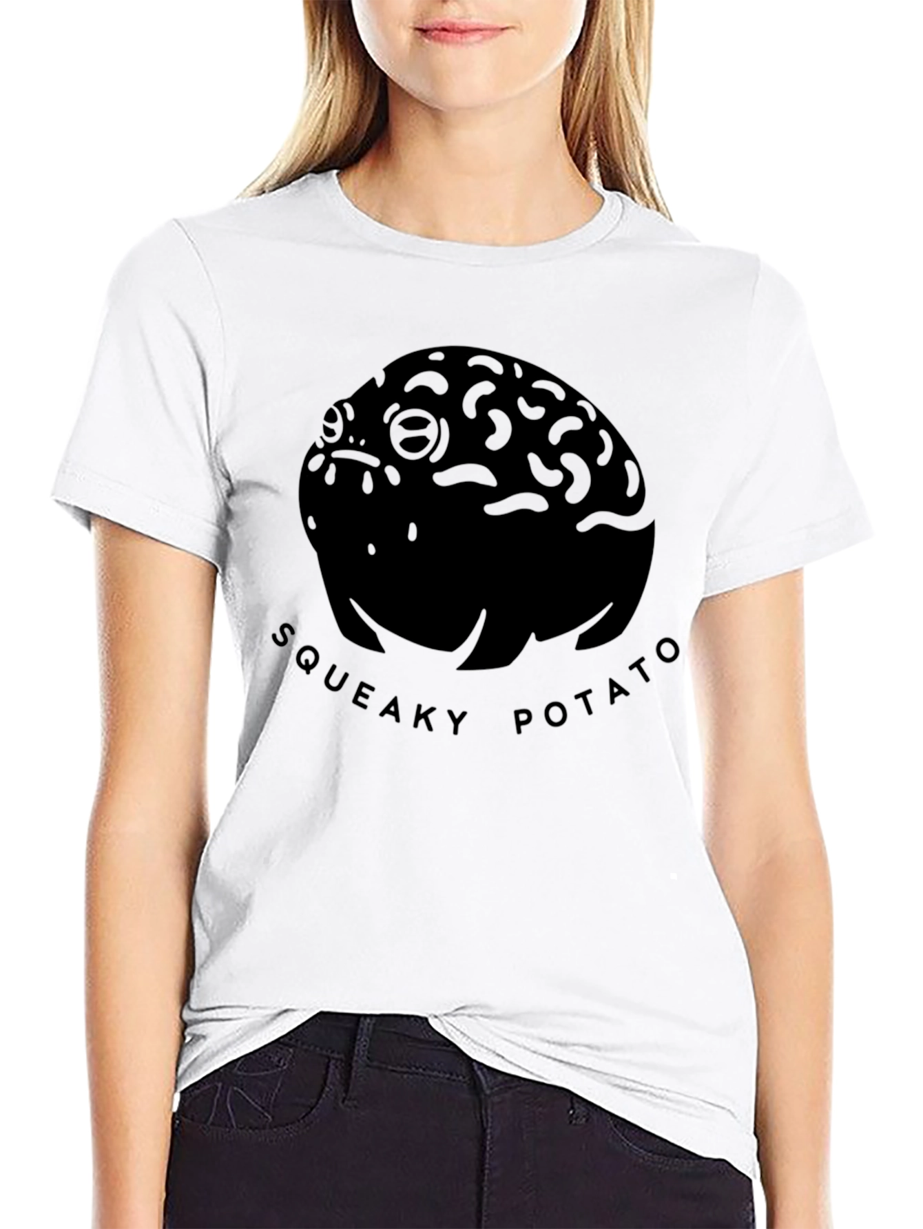 Squeaky Potato Black T-Shirt